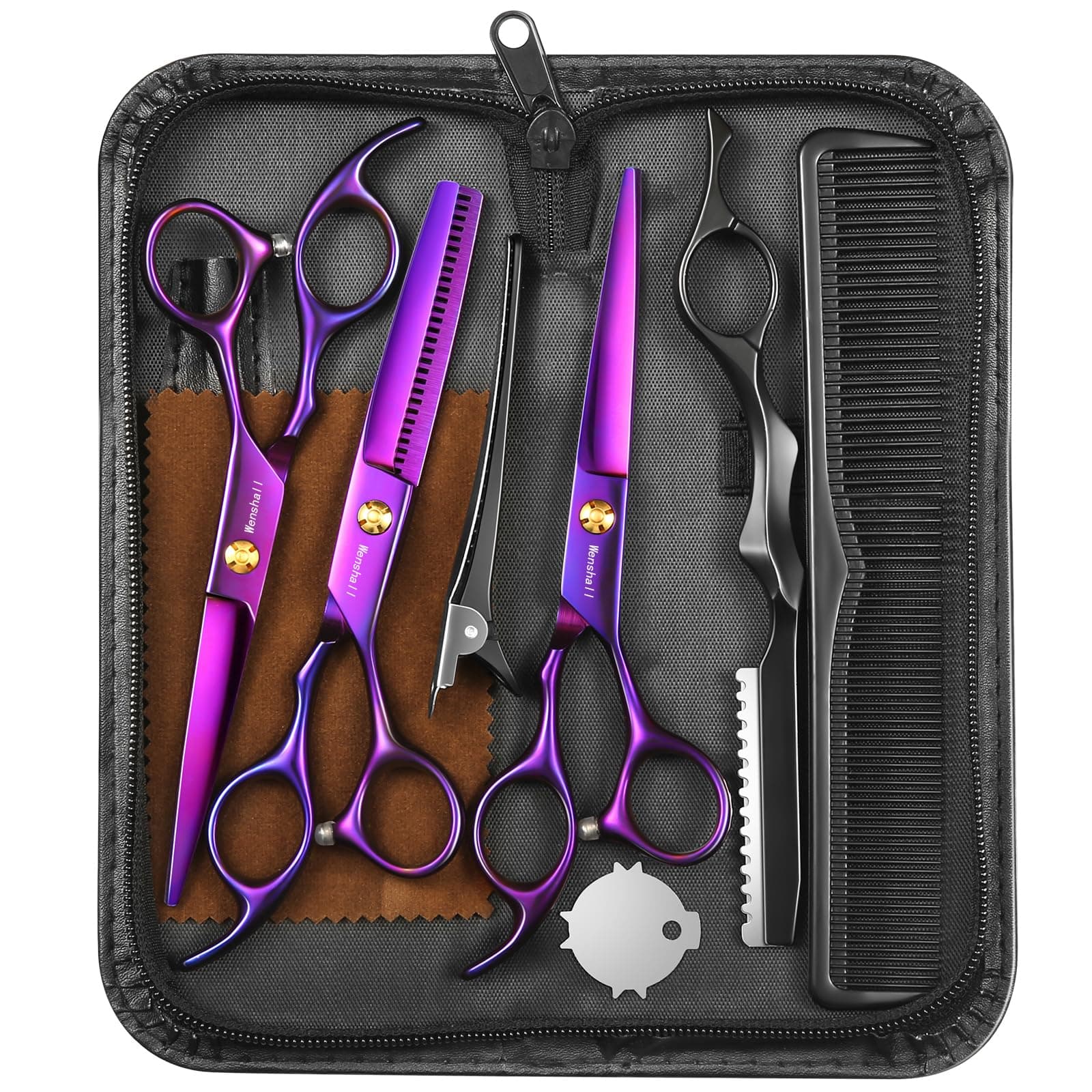 Hair Cutting Scissors Professional 6.89 inch Barber Scissors Multifunctional Salon Thinning Scissors Straight Shears Tools for Mother Father Friends' Christmas Gift