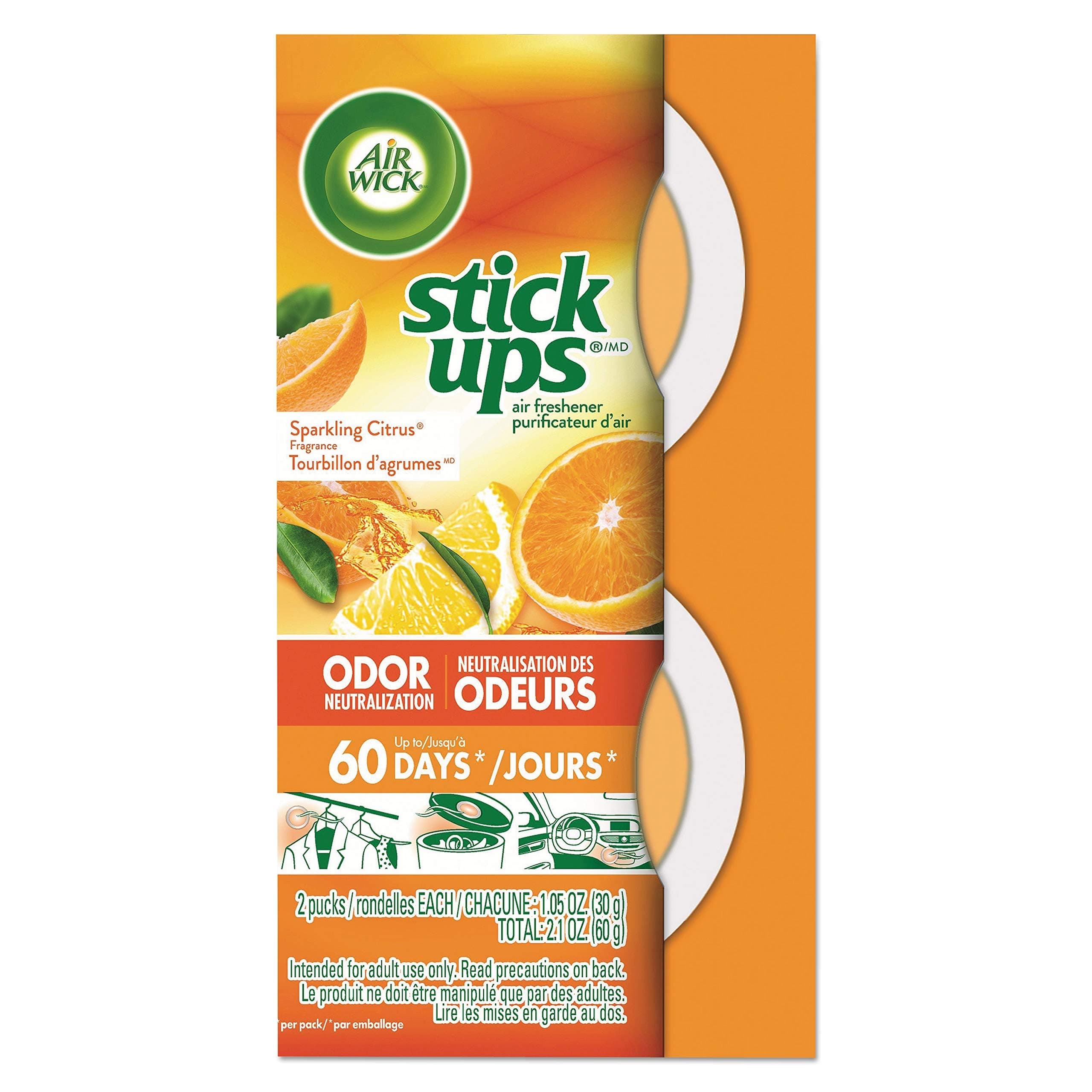 Stick Ups Air Freshener, Sparkling Citrus, 2 Count
