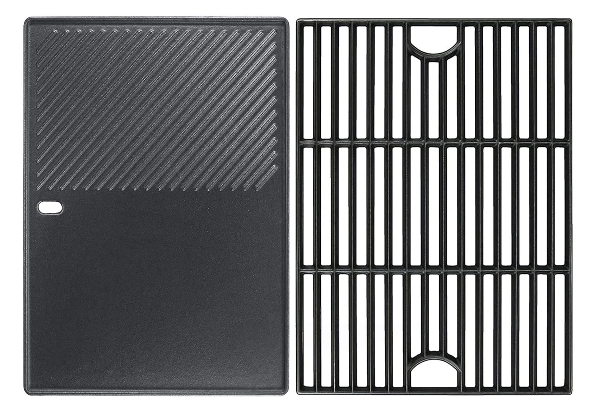 HisencnCooking Grate and Griddle Replacement Parts for Nexgrill 720-0830H, 720-0783E, 720-0888N, 720-0888, 720-0697, Fit for Charbroil 463241113, 463449914, Kenmore 720-0670A, 41516106210, 2 Pack