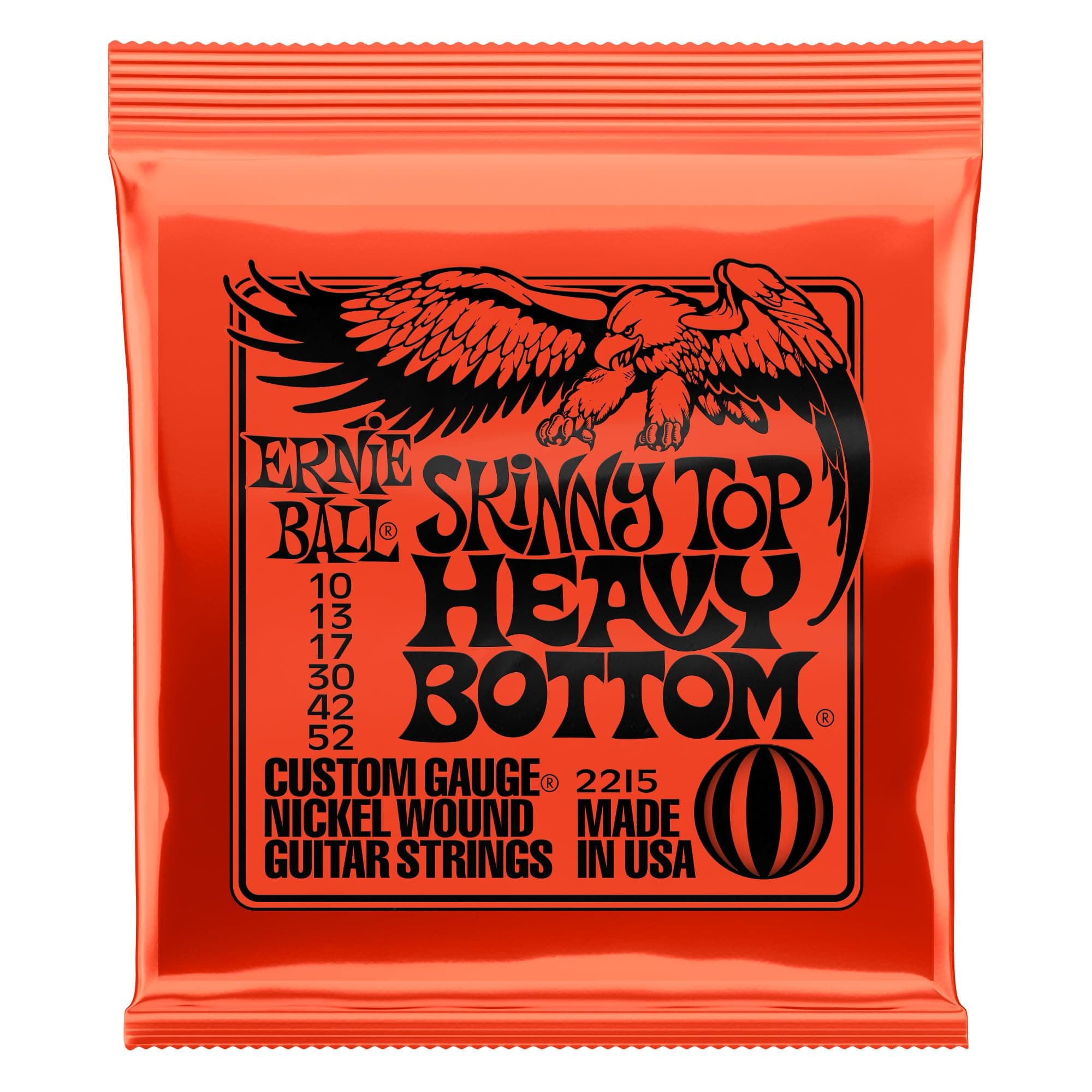 【Authentic Product】ERNIE BALL 2215 Electric Guitar Strings (10-52) Skinny Top Heavy Bottom Slinky Skinny Top Heavy Bottom Slinky