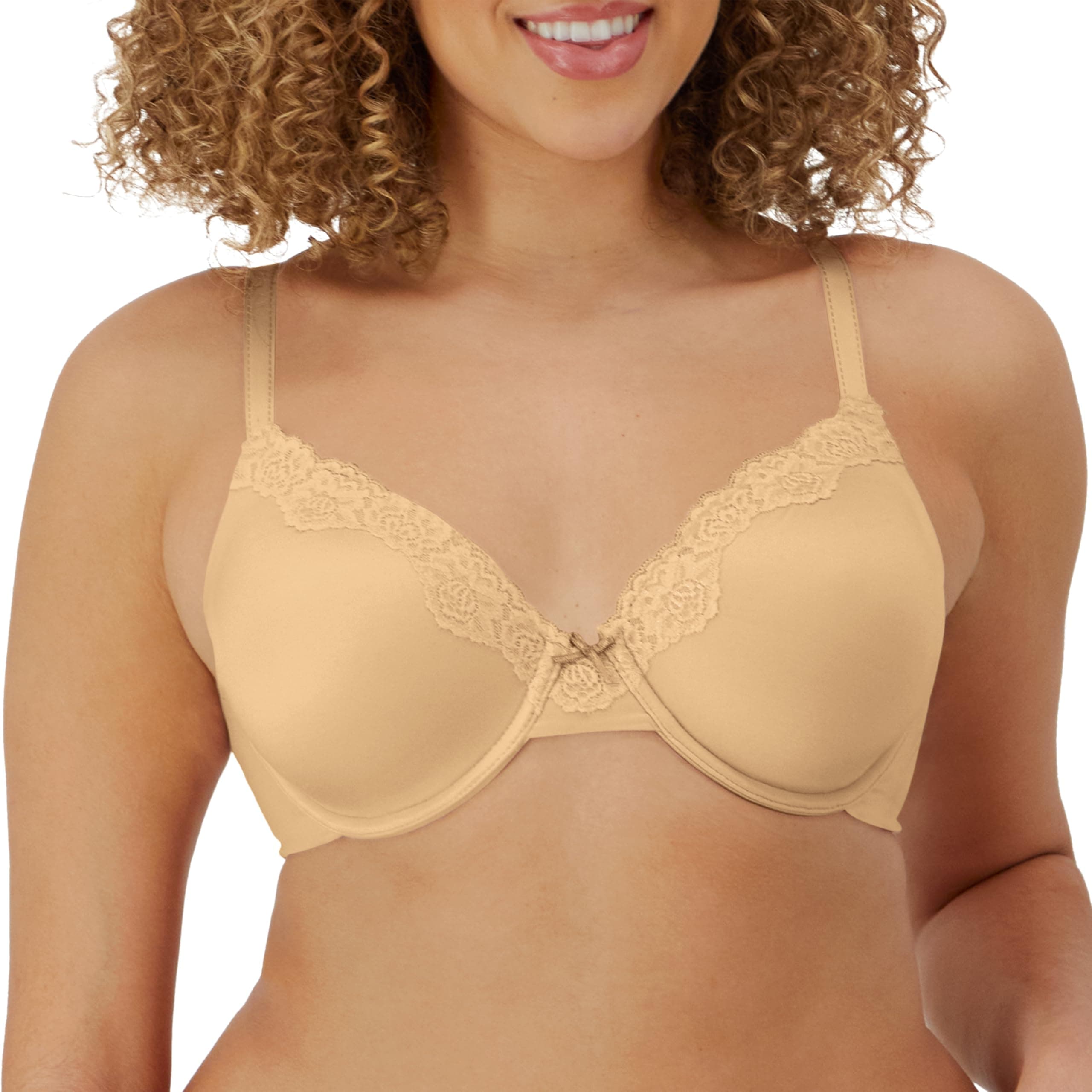Women's Padded Underwire Bra, Full Coverage T-Shirt Bras for Women, Convertible, Seamless (Plus