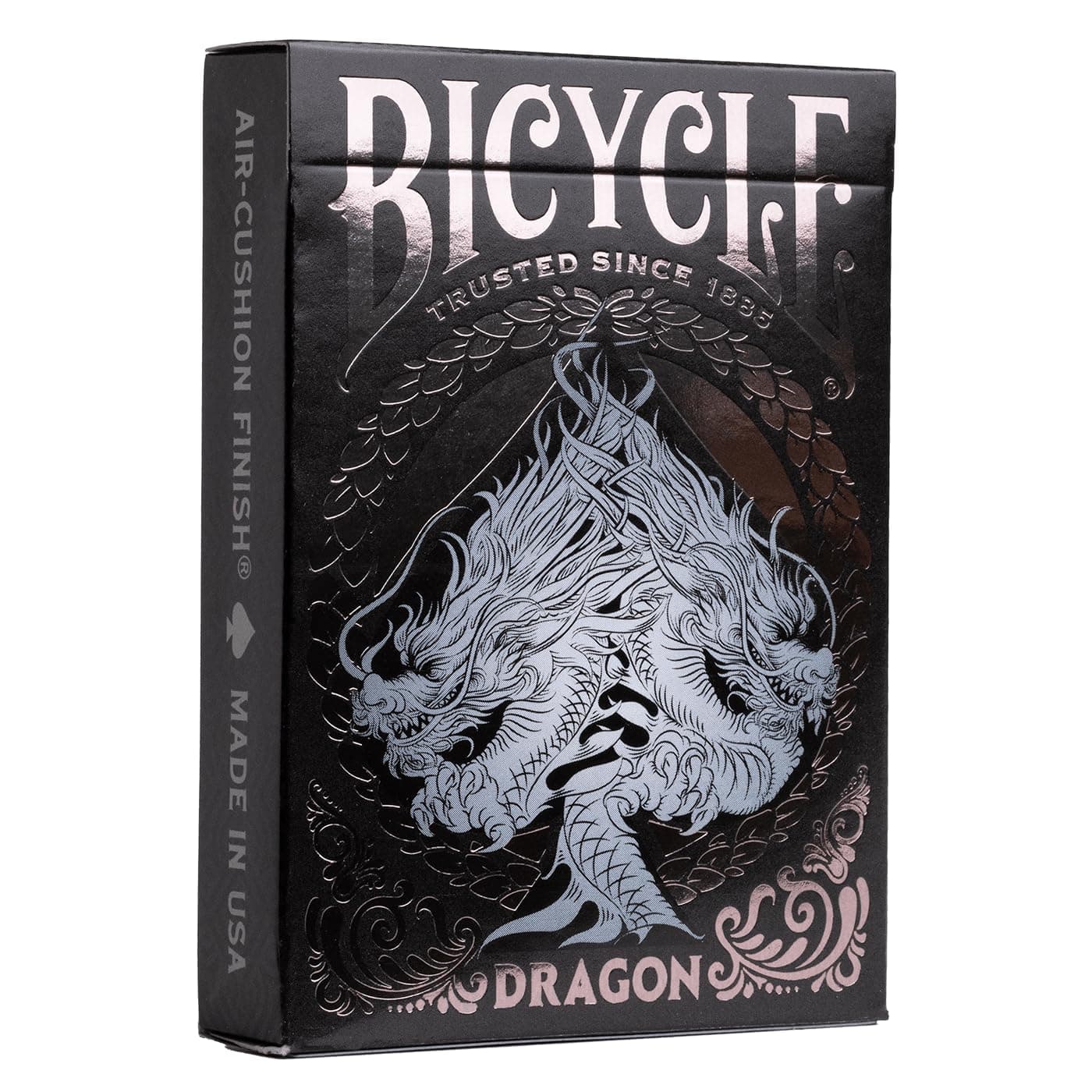 Bicycle Black Dragon Silver Foil Premium Playing Cards, 1 Deck