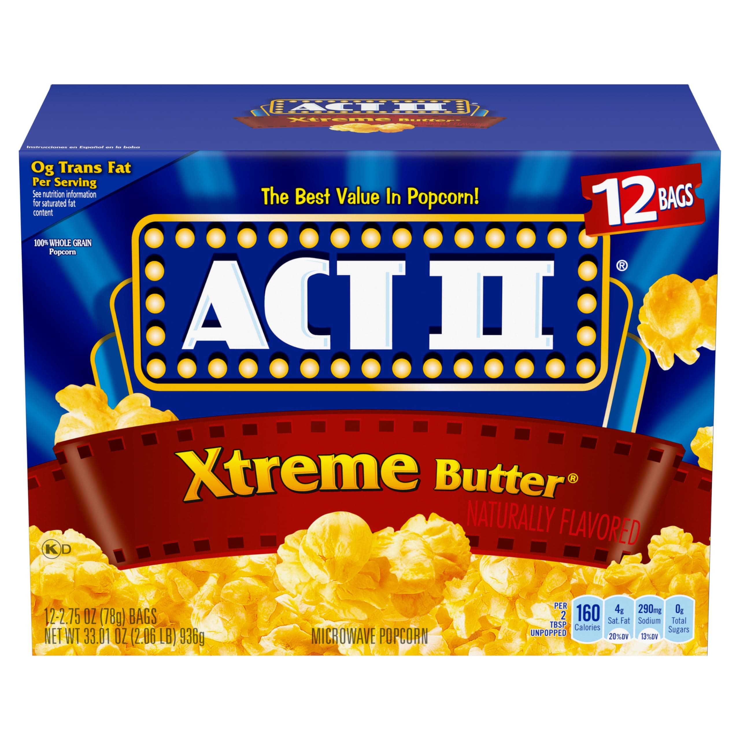 Xtreme Butter Microwave Popcorn, 2.75 oz., 12-Count Bags