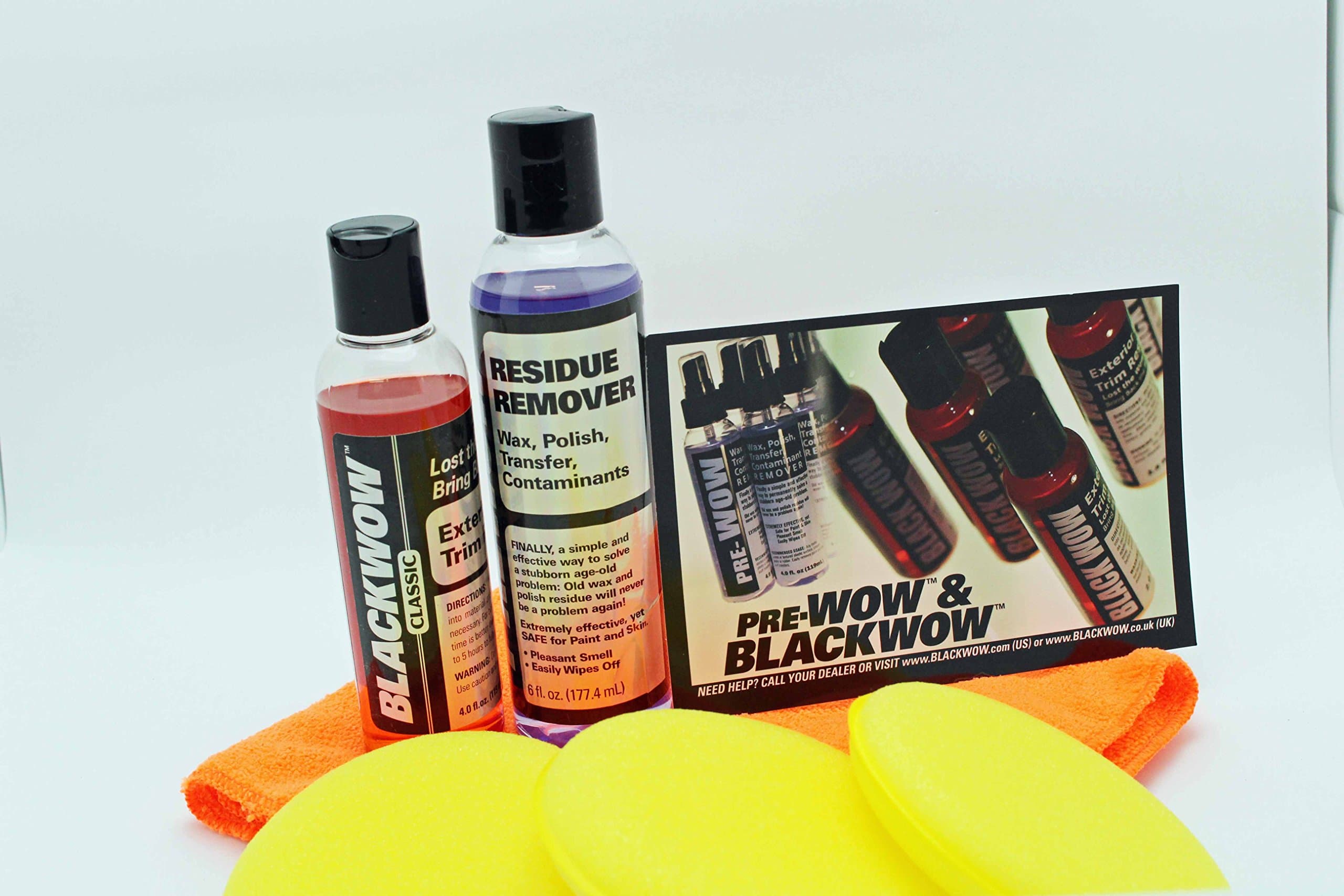 & PRE Wow Auto Plastic Exterior Cleaner & Restorer Detailbest Supersize Kit