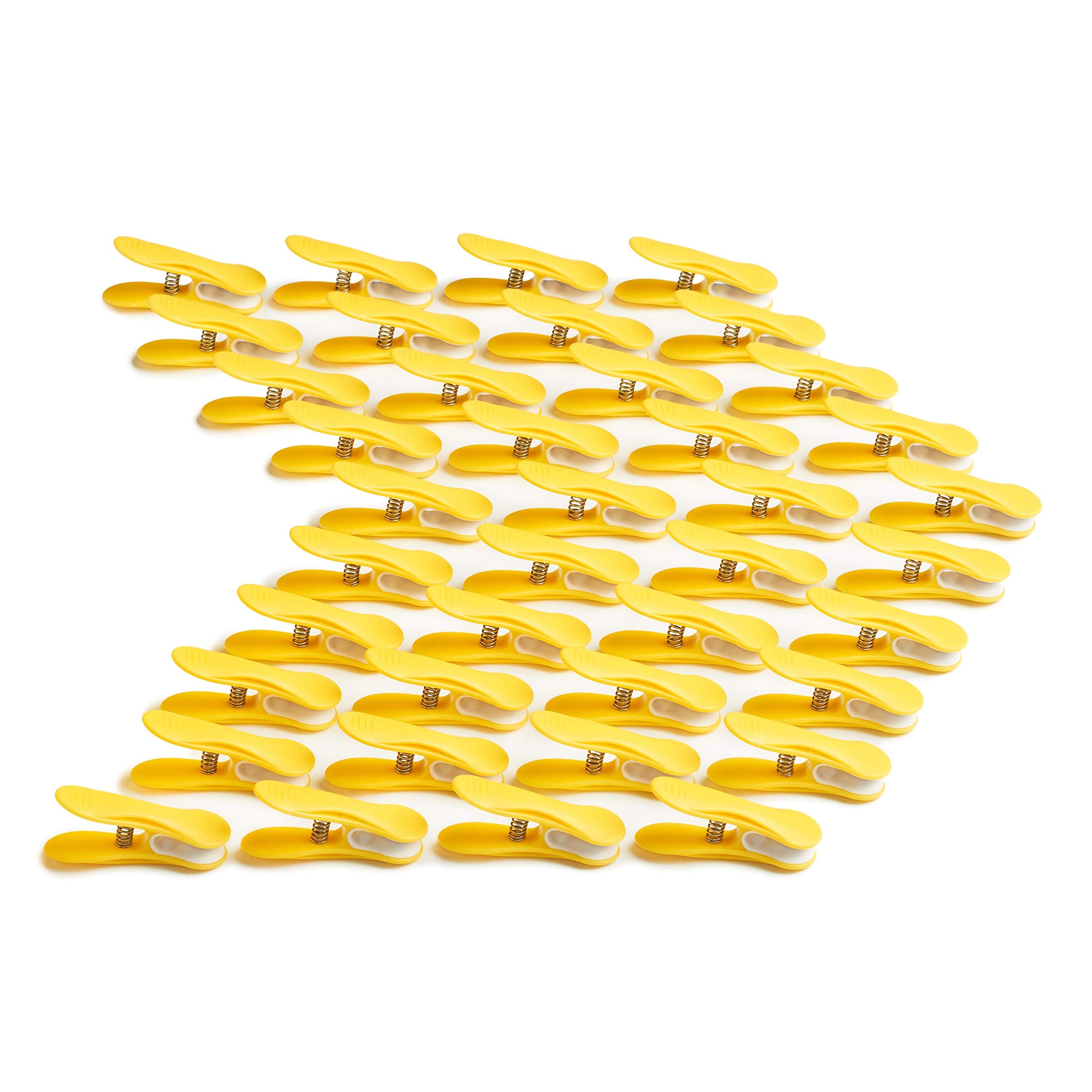 culiclean Clothes Pegs for Washing Line Strong Soft Grip 40 pcs Soft Clips illuminating white - Non Slip Heavy Duty Large Plastic Laundry Peg Washing Pegs Secure Grip Rubber Mark Free