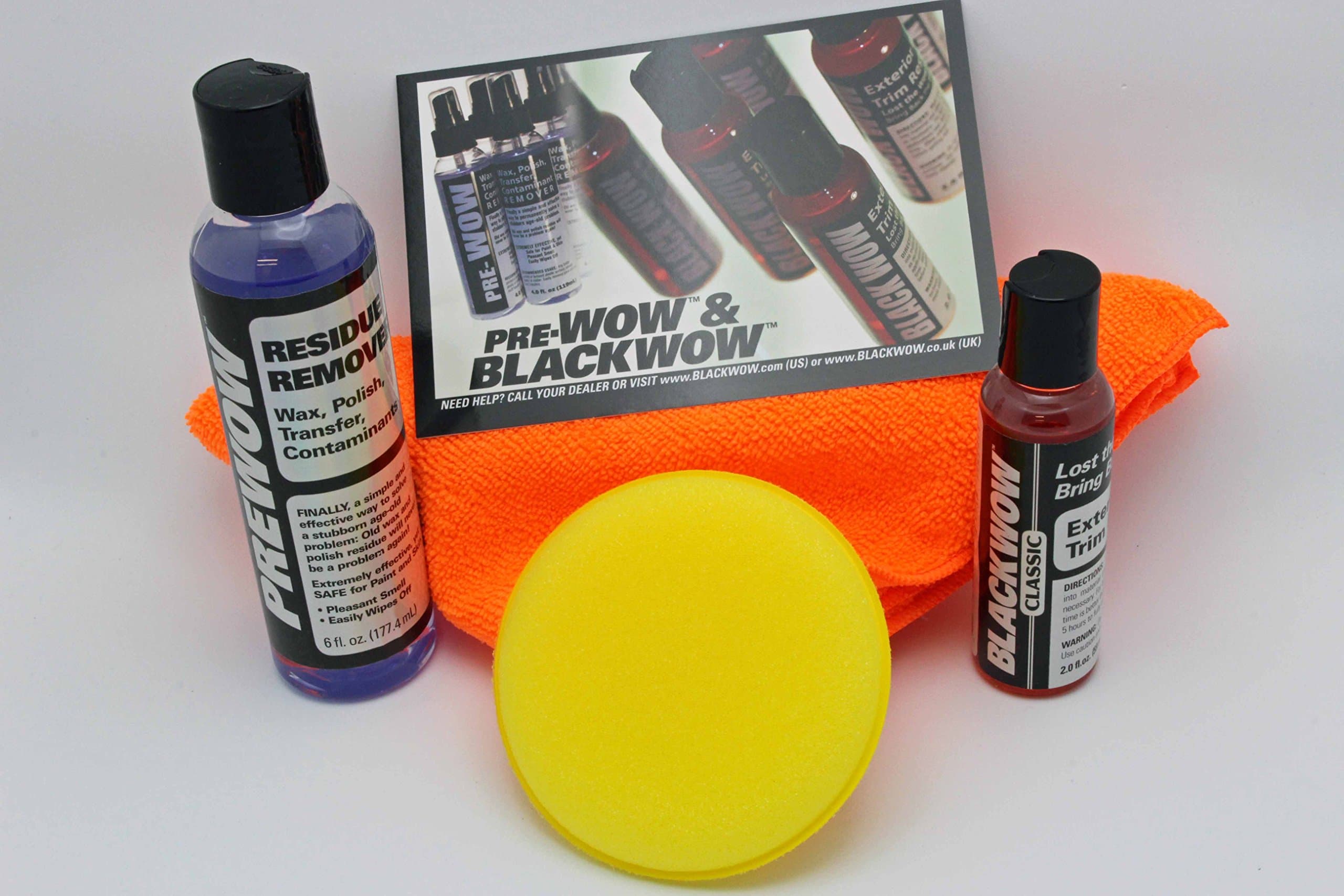 & PRE Wow Auto Plastic Exterior Cleaner & Restorer Detailbest Kit