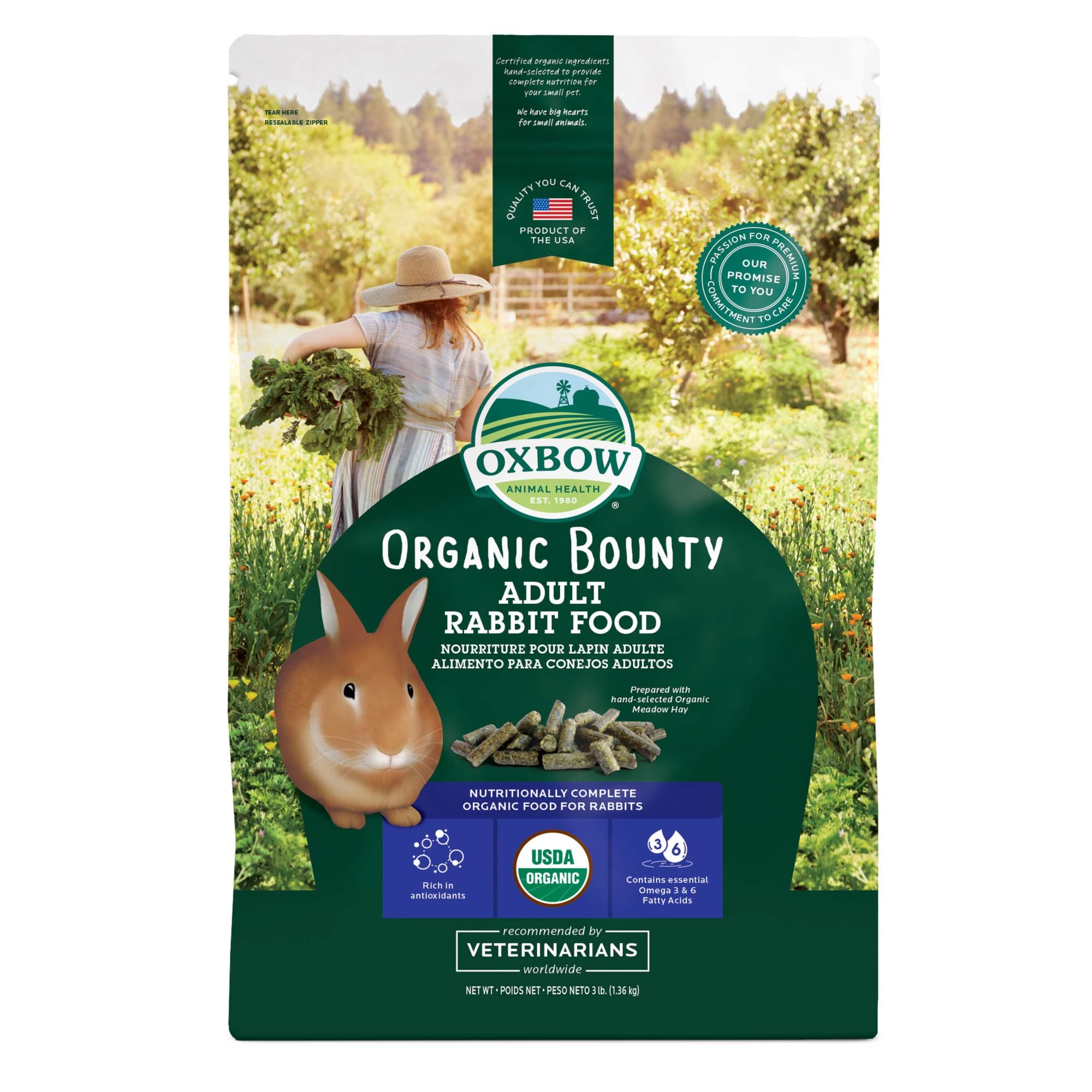 Oxbow Bene Terra Organic Rabbit Food, 3 lb