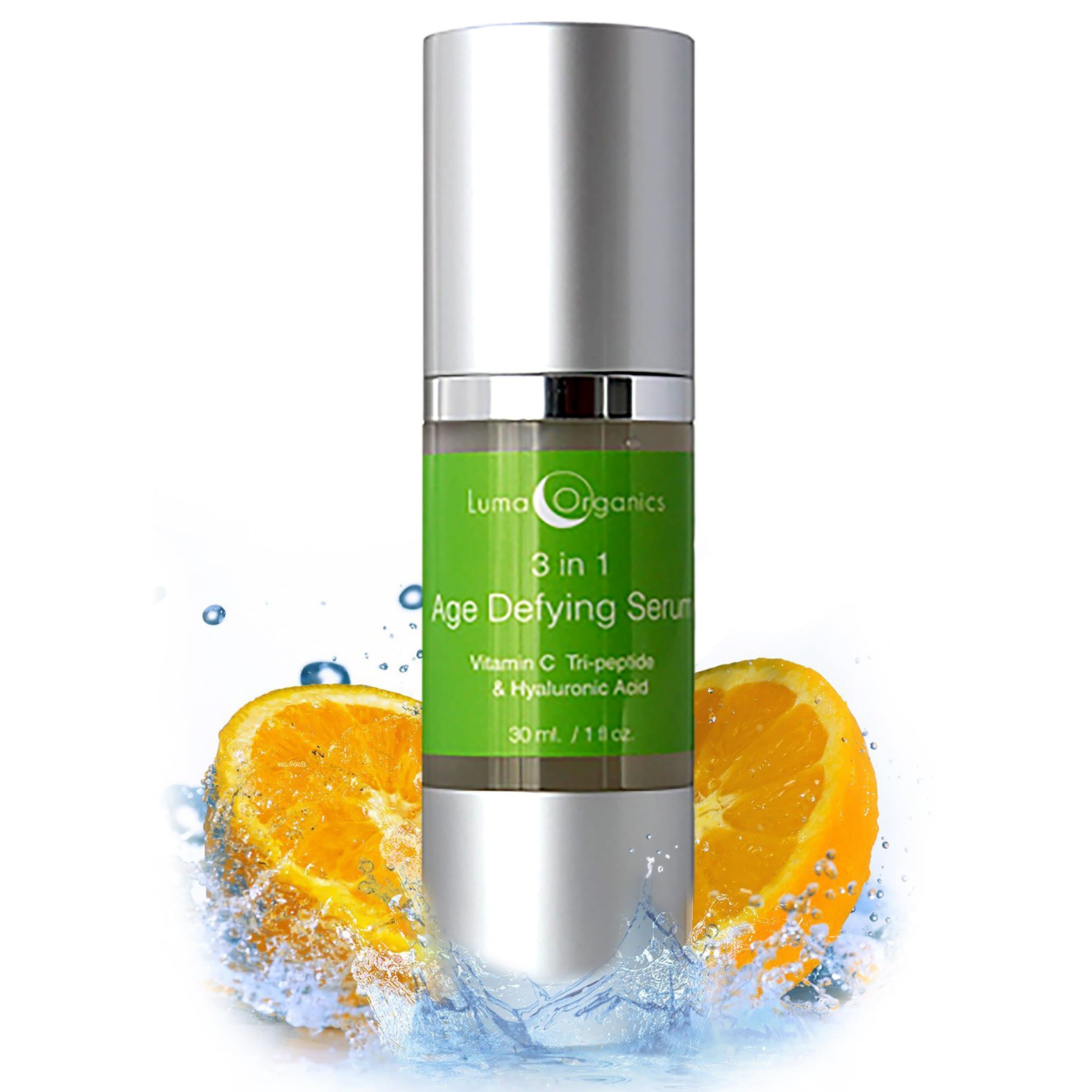 3 in 1 Age Defying Serum,vitamin C, Tri Peptide & Hyaluronic Acid, New Anti Aging, clinically proven formula. Reduces Fine Lines and Wrinkles - Organic Moisturizing Ingredients