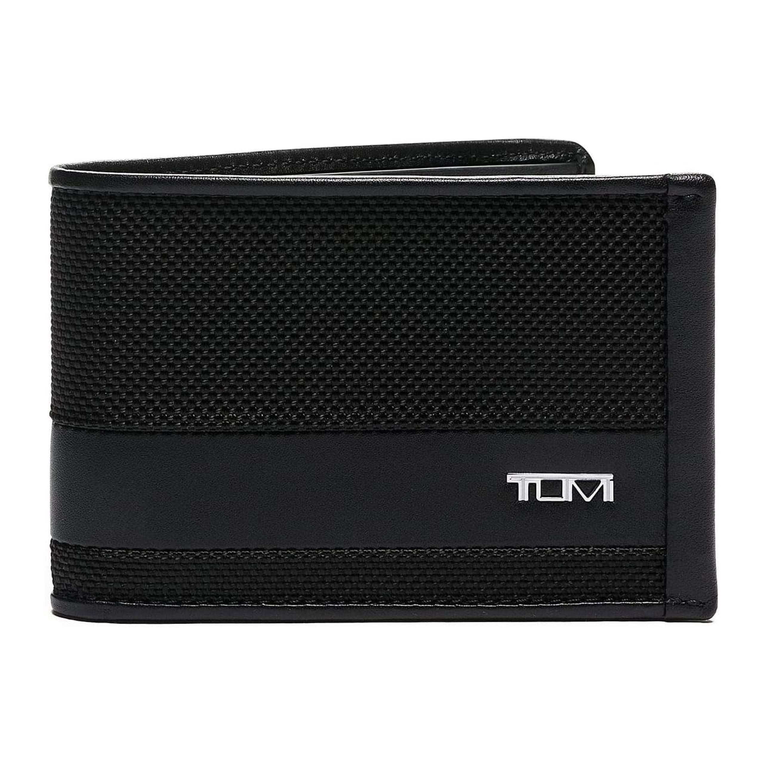 Alpha Slim Single Billfold - Men's Ballistic Nylon Wallet - Hidden Card Pocket - Black