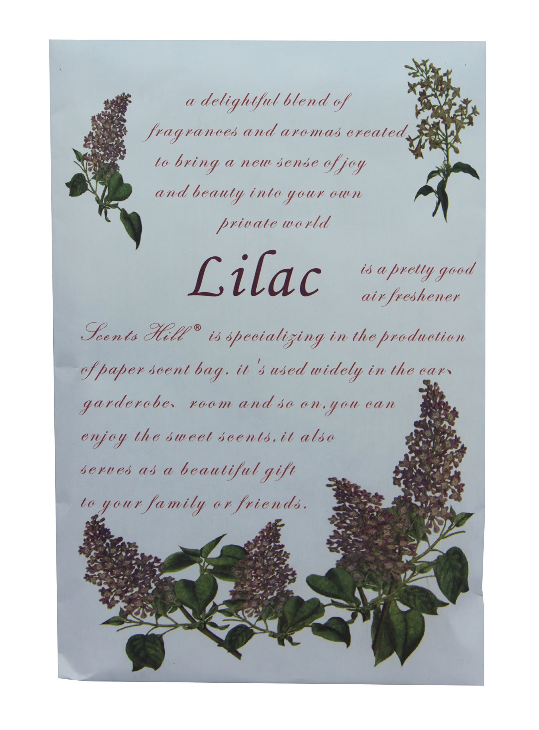 Scents Hill Scented Sachets Envelope for Drawers and Closets Lot of 4 (Lilac)