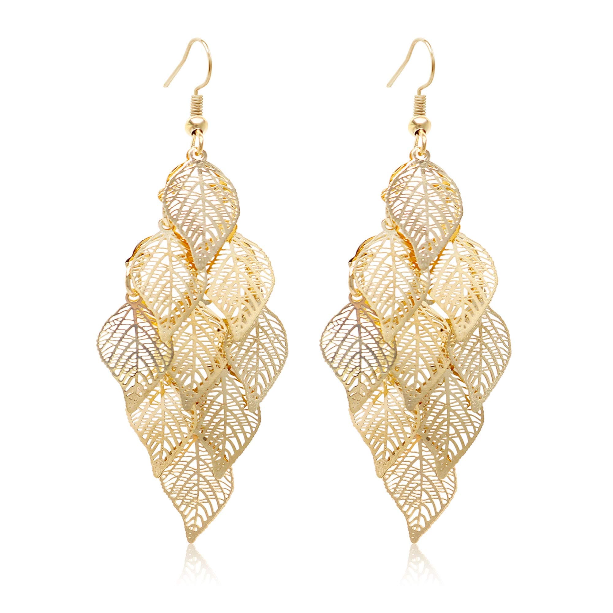 Aisansty Dangle Earrings for Women Handmade Boho Super Lightweight Chandelier Dangle Drop Earring Gold Silver Plated