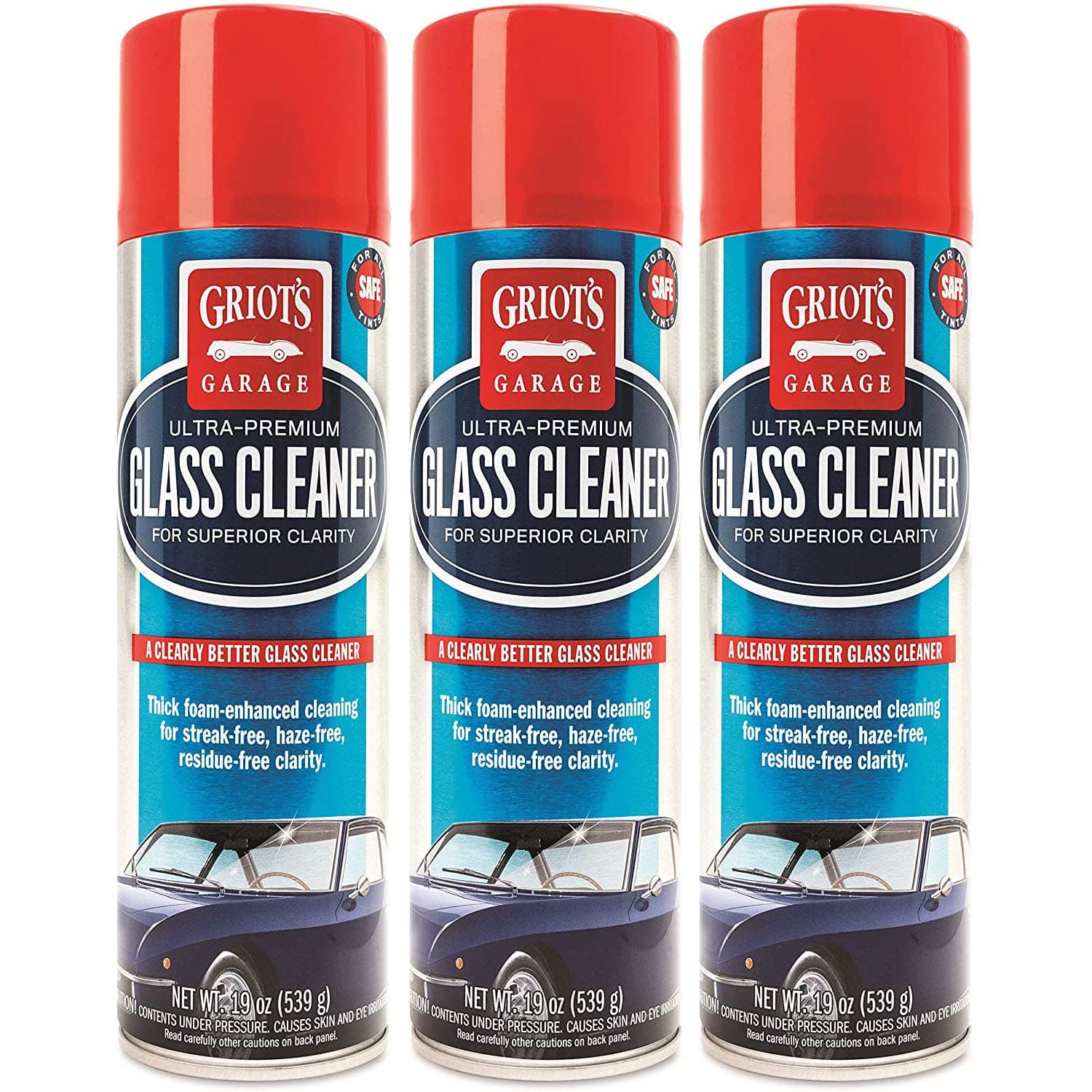 Griots Garage Ultra Premium Glass Cleaner, 19 oz - Case of 3