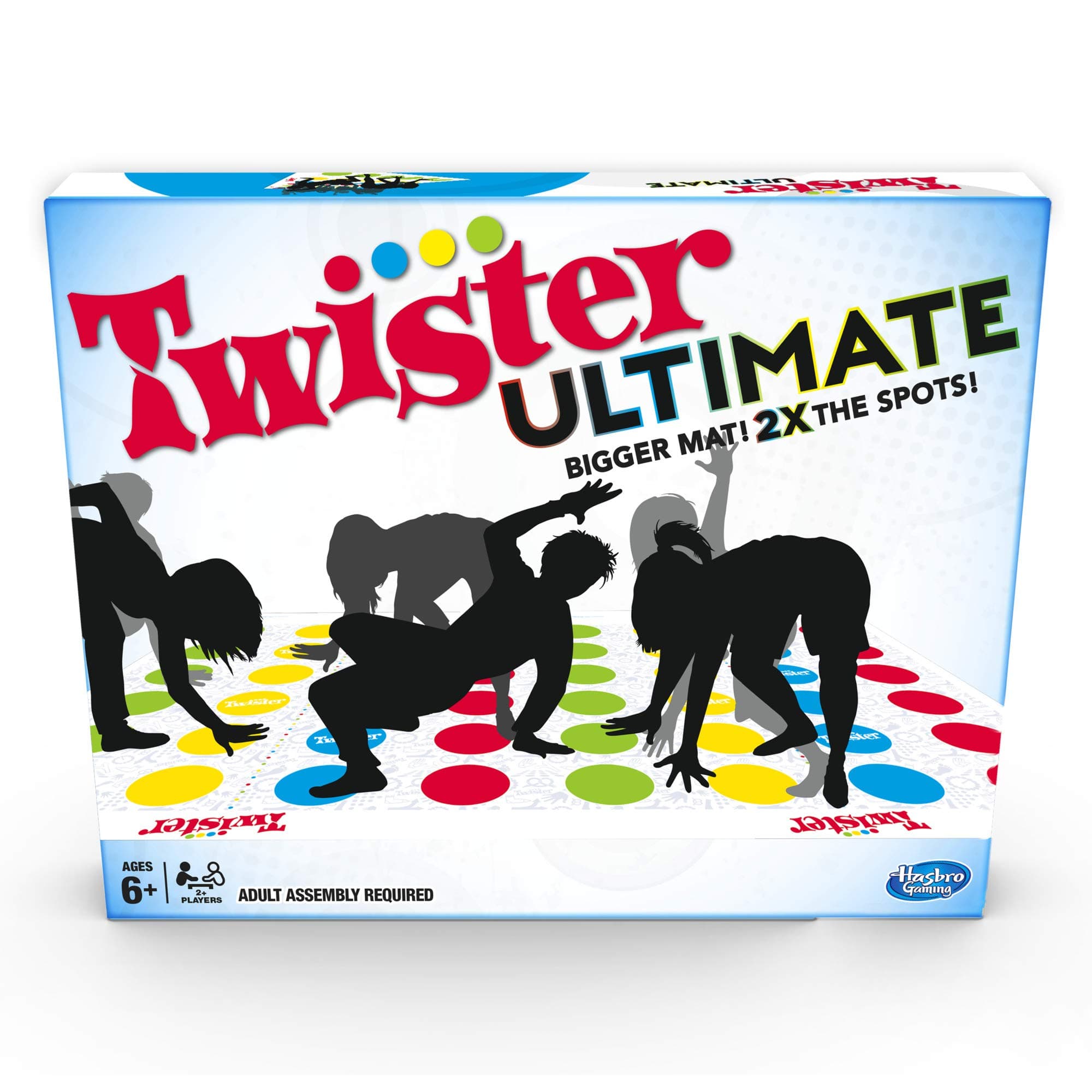 Hasbro Gaming Twister Ultimate: Bigger Mat, More Coloured Spots, Family, Kids Party Game Age 6+; Compatible with Alexa (Amazon Exclusive)