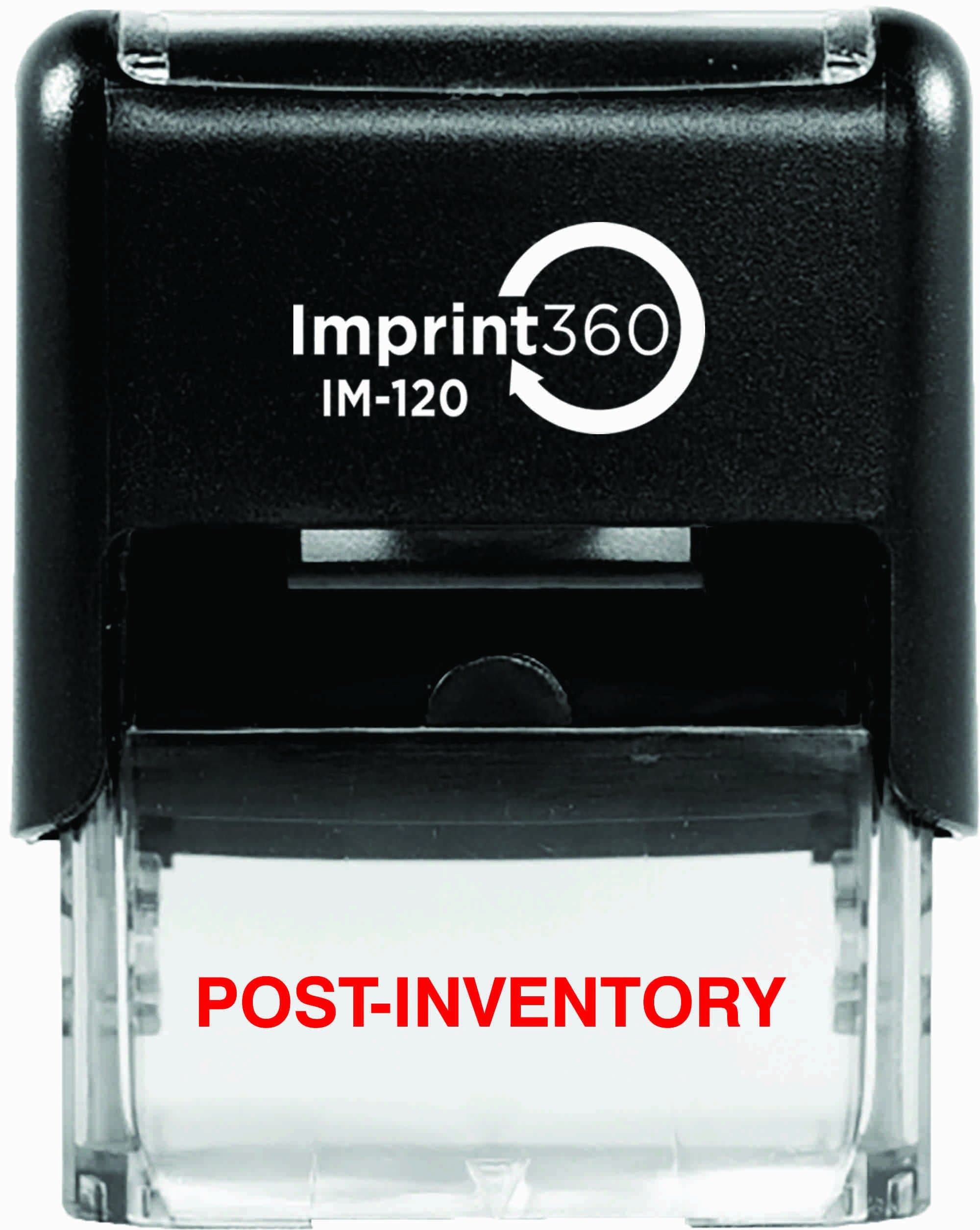 AS-IMP1065 - Post-Inventory, Heavy Duty Commerical Quality Self-Inking Rubber Stamp, Red Ink, 9/16" x 1-1/2" Impression Size, Laser Engraved for Clean, Precise Imprints