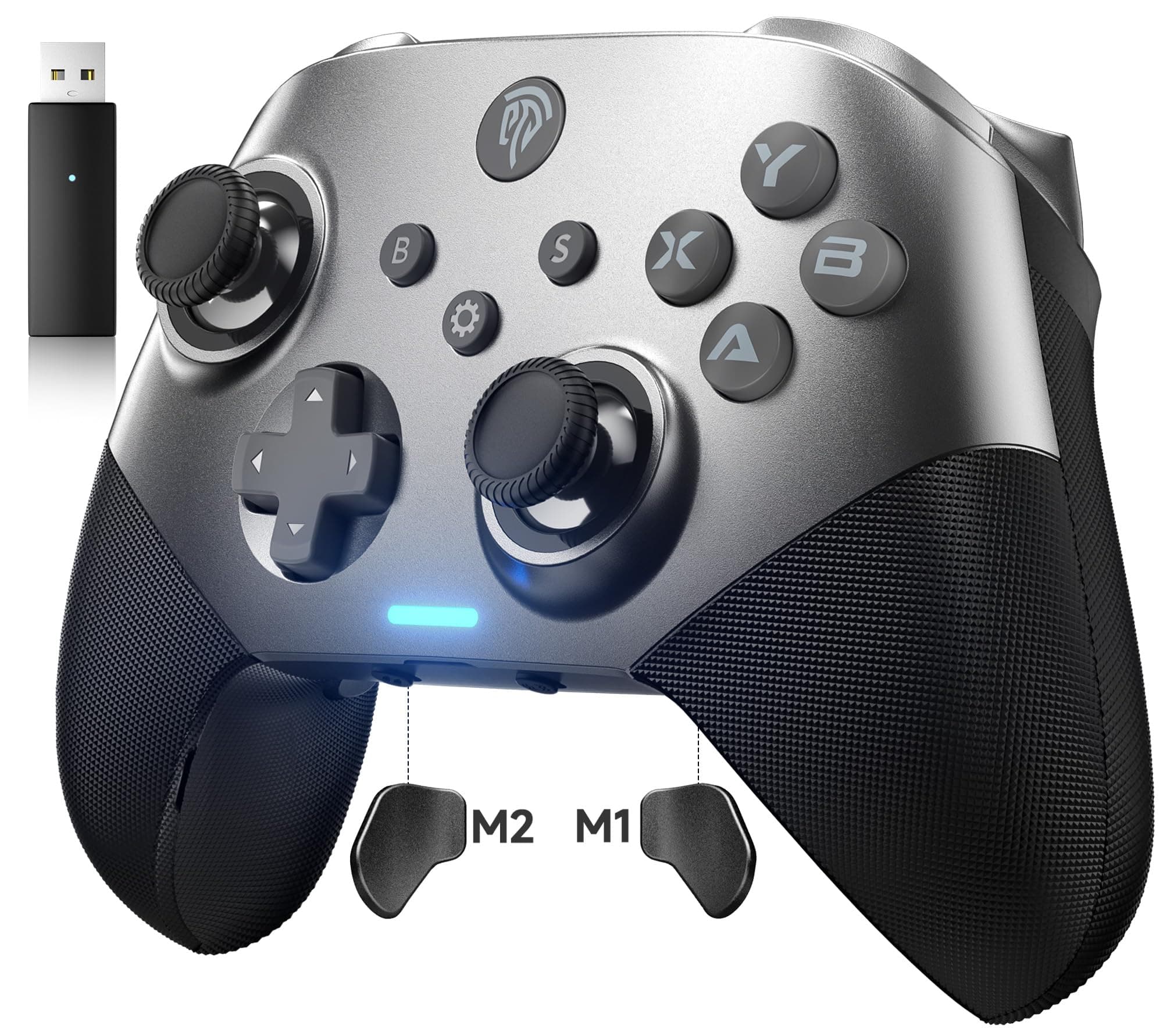 EasySMX X10 PC Controller for Black Myth: Wukong - Enhanced Wireless Bluetooth Controller with a Swappable Faceplate/Hall Joysticks and Triggers for PC/Switch/Steam/Android TV/Android and iOS Mobile