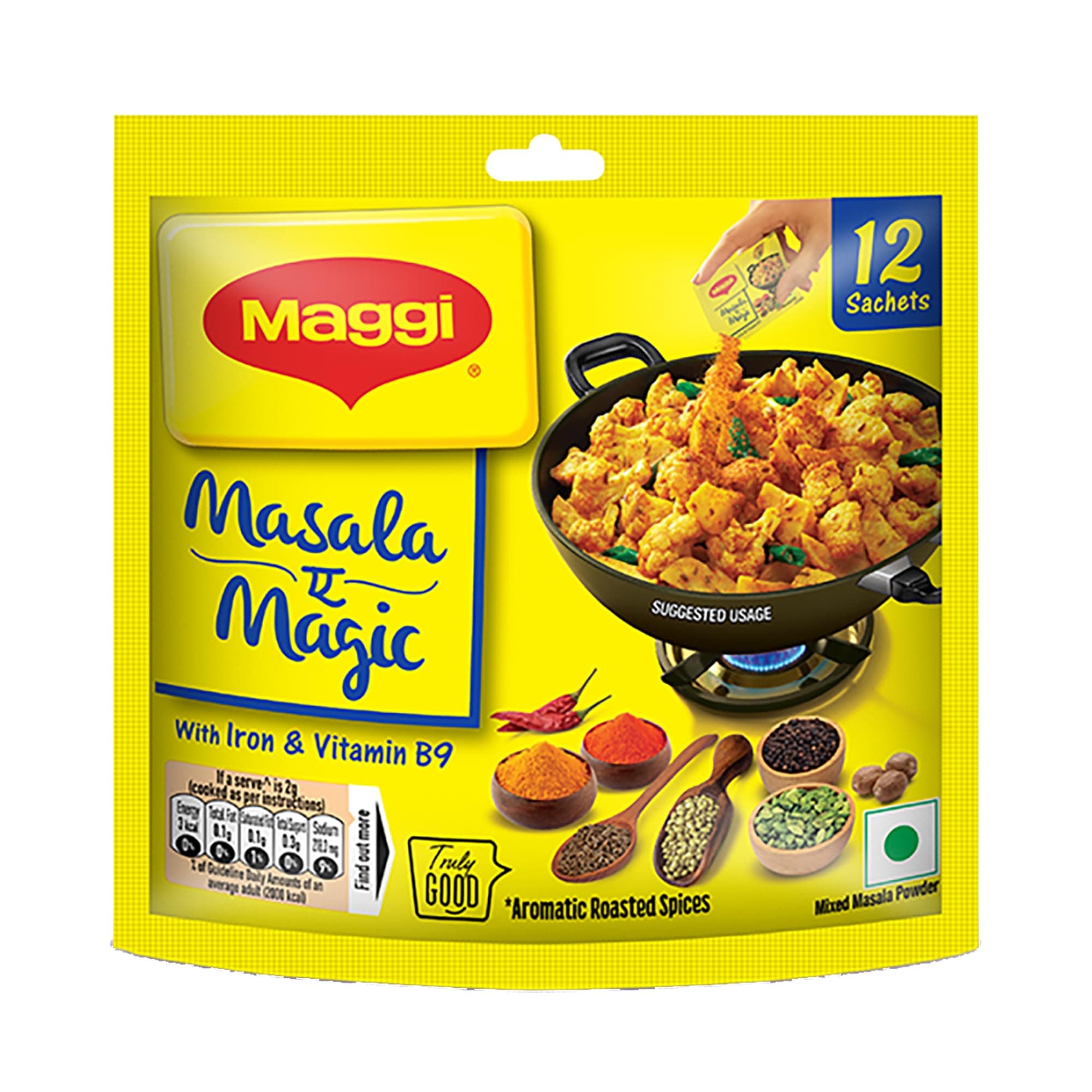 Masala-Ae-Magic Vegetable Masala, All In One Powder | 72 Grams Pouch (6 G x 12 Sachets)