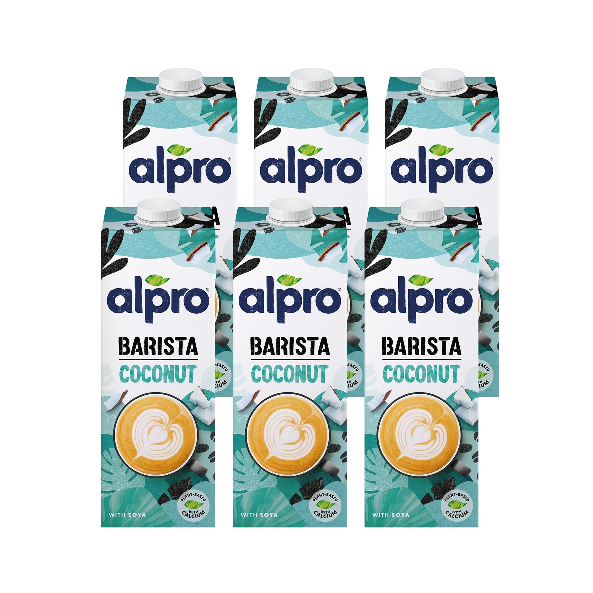 Alpro Barista Coconut Drink, 100% Plant-Based, Lactose & Dairy Free - 1L (6x1L)