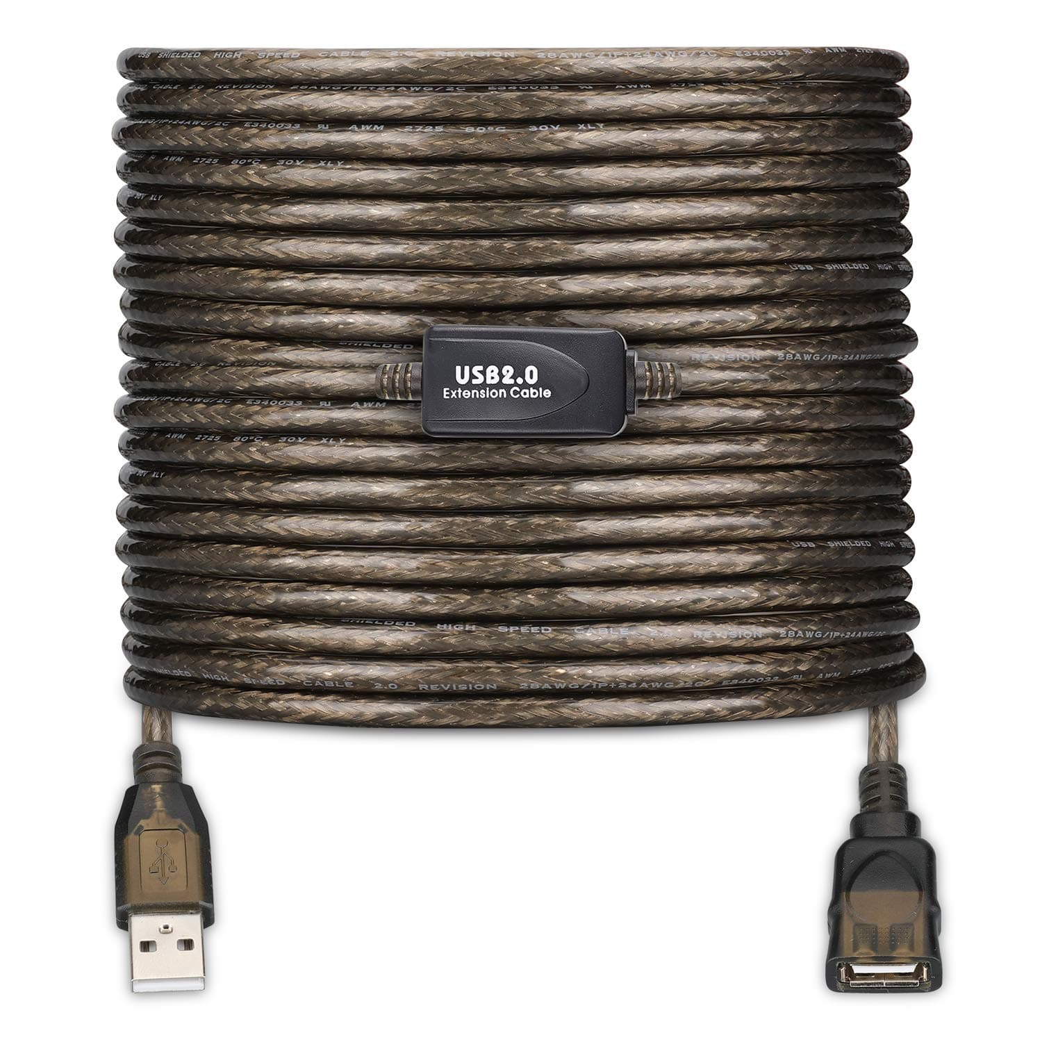 LDKCOK USB 2.0 Type A Male to A Female Active Repeater Extension Cable 50ft, High Speed 480 Mbps