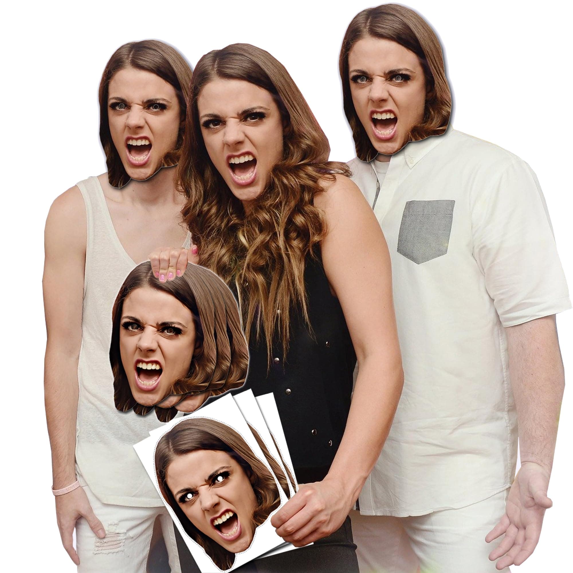 Personalised Face Masks - DIY OR Ready to Wear Photo Face Masks kits for birthday party, Hen, stag