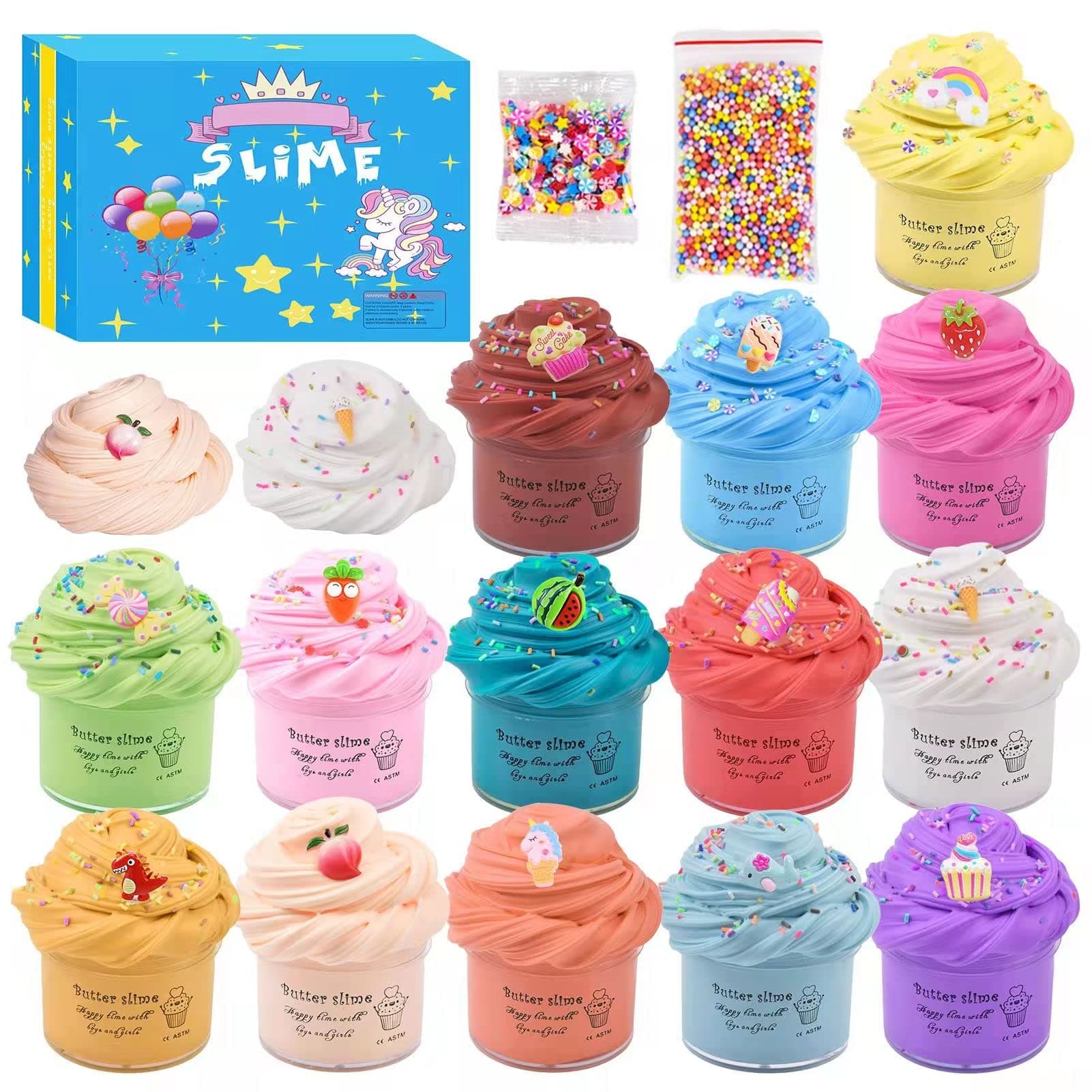 Slime,Super Mini Butter Slime Kit 14 Pack,Scented Slimes for Girls and Boys,Party Favor Gifts ,Soft and Non-Sticky