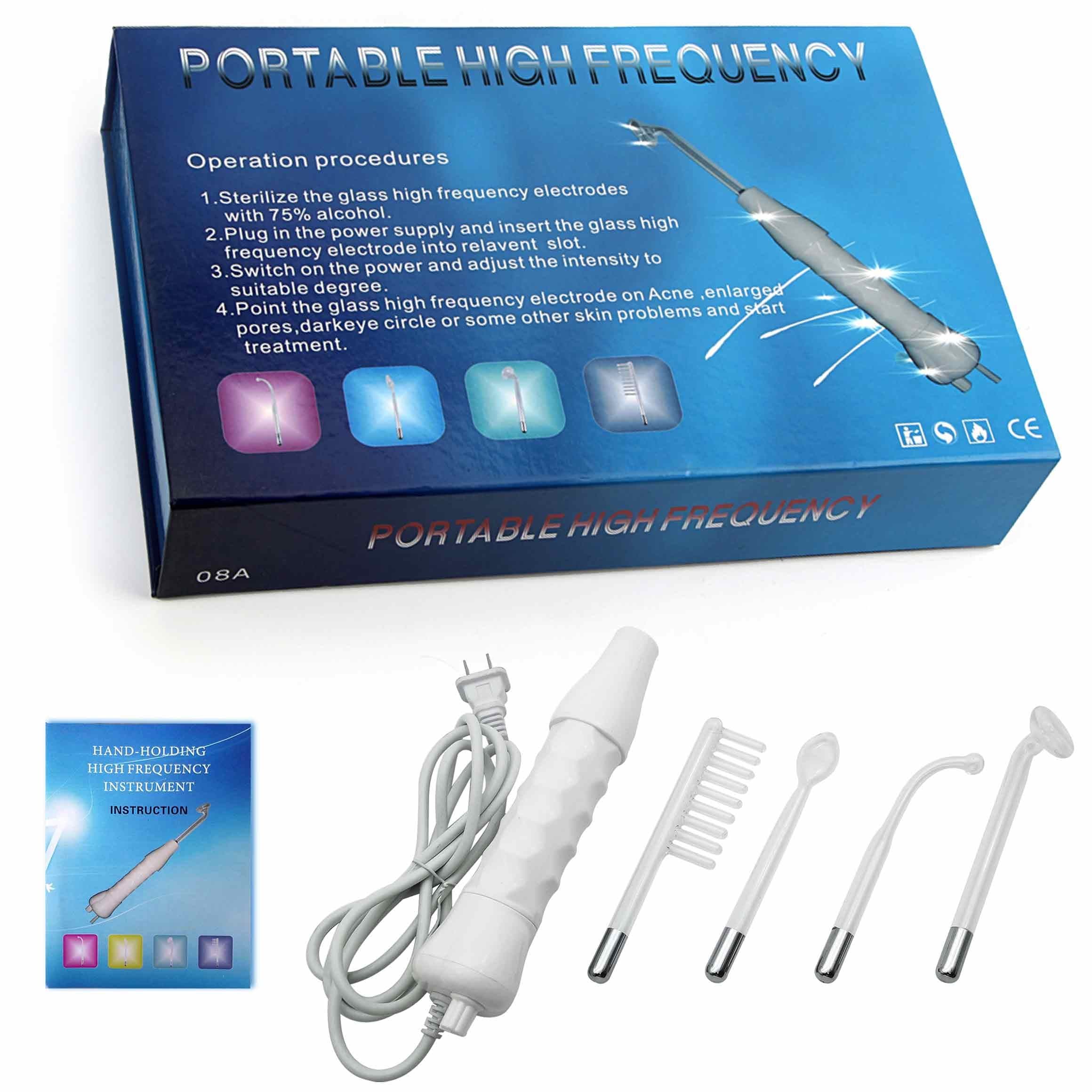 - High Frequency Machine, Fortech Portable Handheld Skin Tightening Acne Spot Wrinkles Remover Beauty Therapy Puffy Eyes Facial Machine