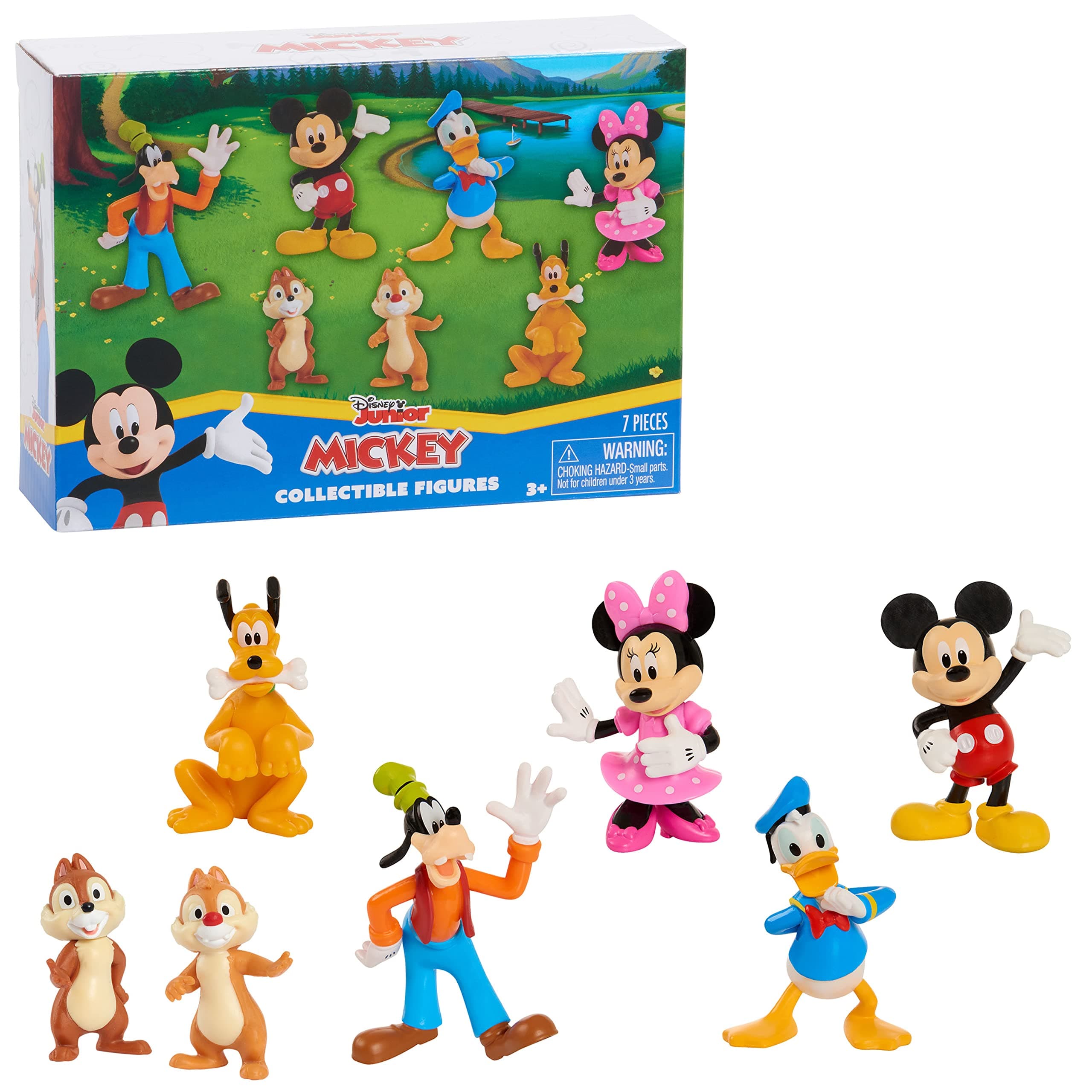 Mickey Mouse 7-Piece Figure Set, Mickey Mouse Clubhouse Toys, Kids Toys for Ages 3 Up, Amazon Exclusive by Just Play