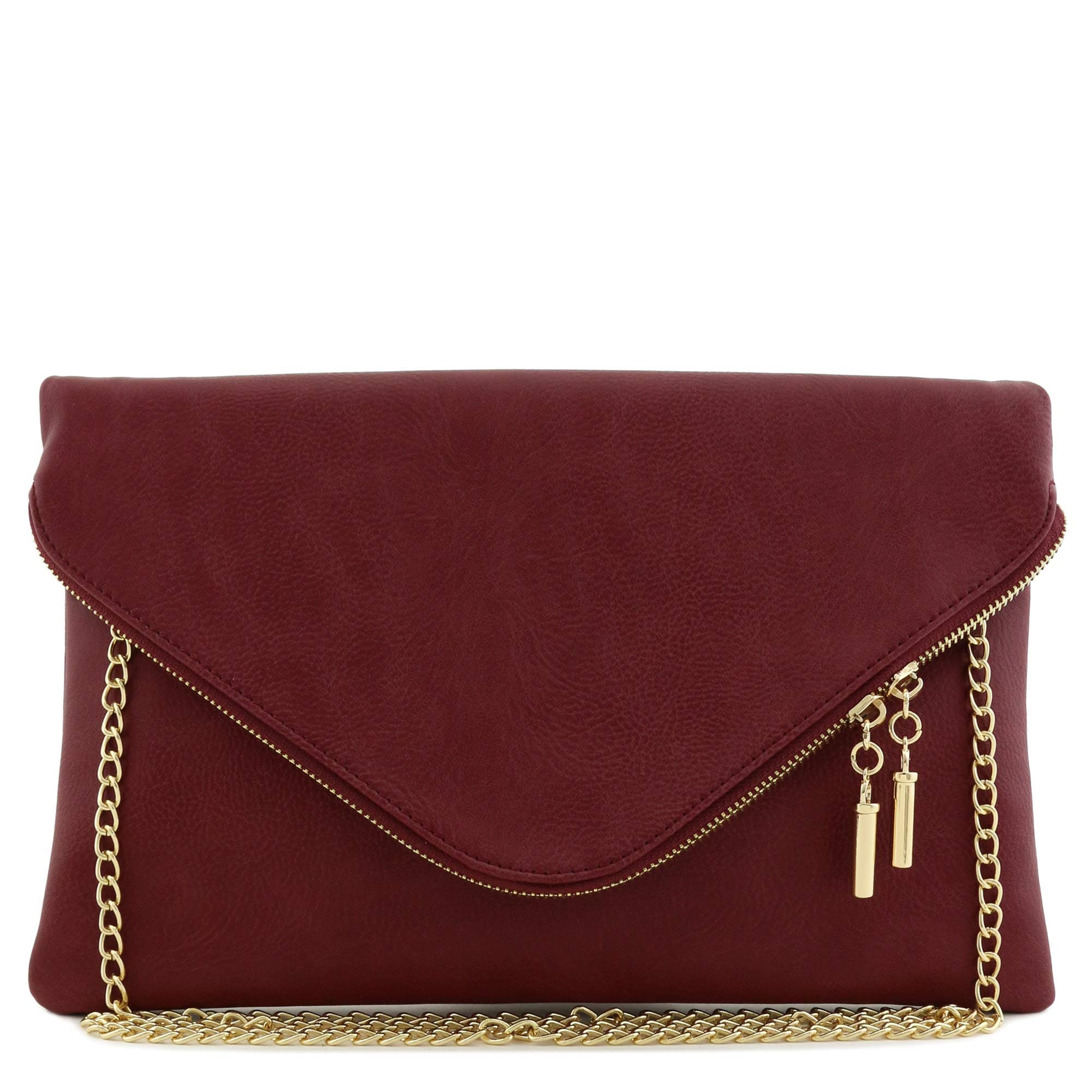 Oversized Envelope Clutch Evening Bag with Chain Strap