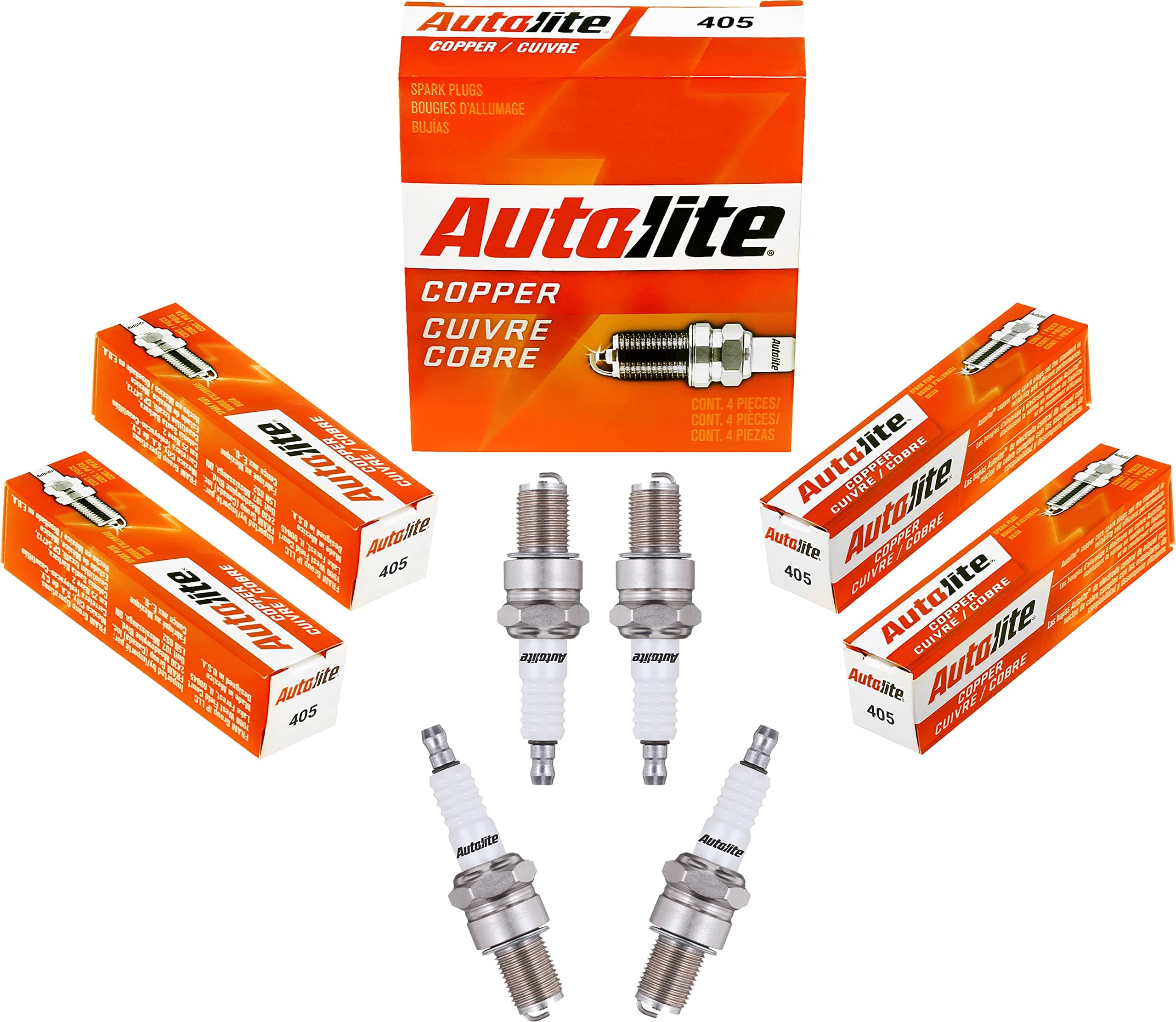 Autolite 405 Copper Resistor Automotive Replacement Spark Plug (1 Pack)