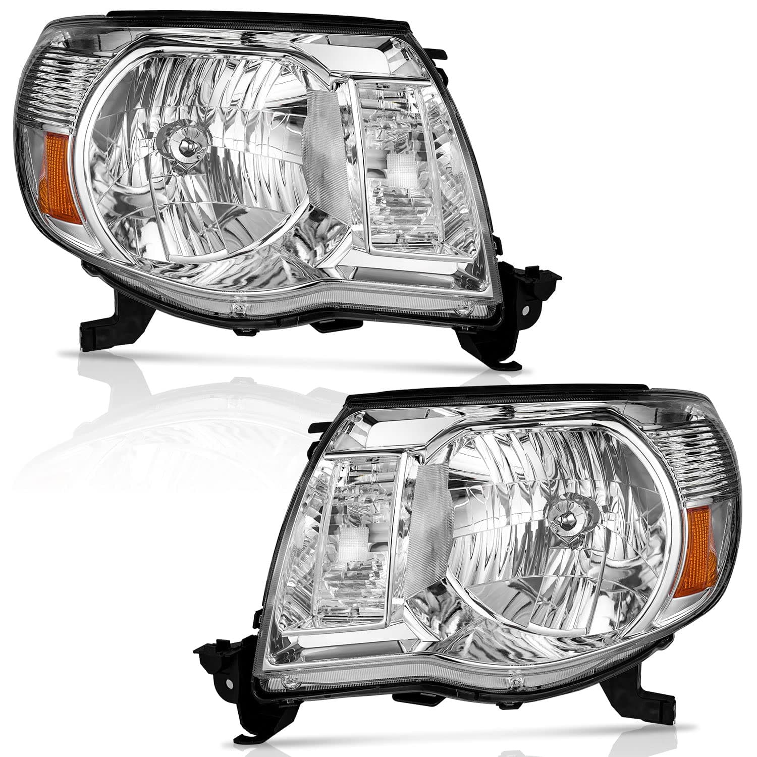 WEELMOTO for 2005-2011 Tacoma Headlights Assembly Compatible with 2005 2006 2007 2008 2009 2010 2011 Tacoma Headlight Replacement Automotive