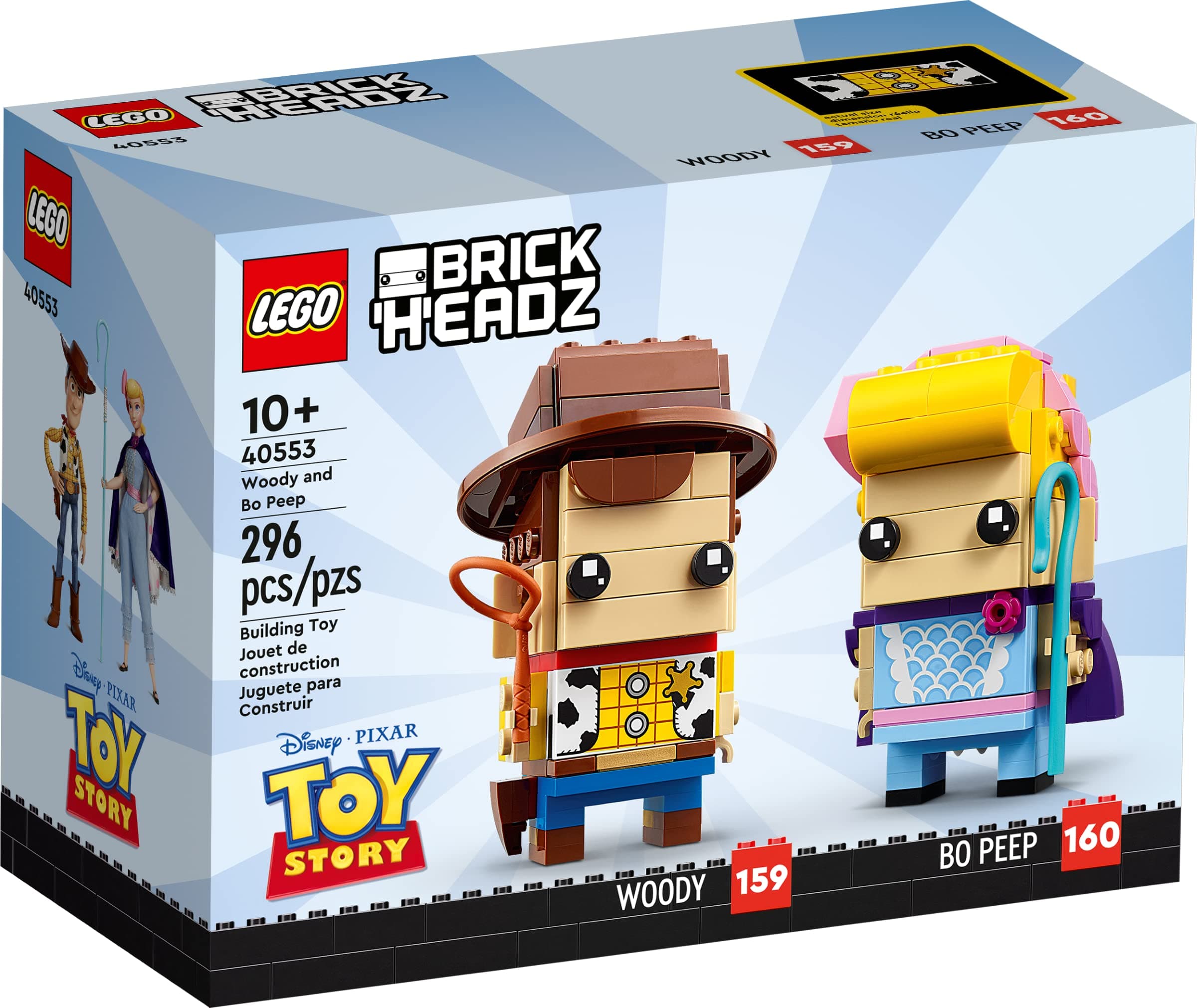 BrickHeadz Woody and Bo Peep - Toy Story, 296 pcs