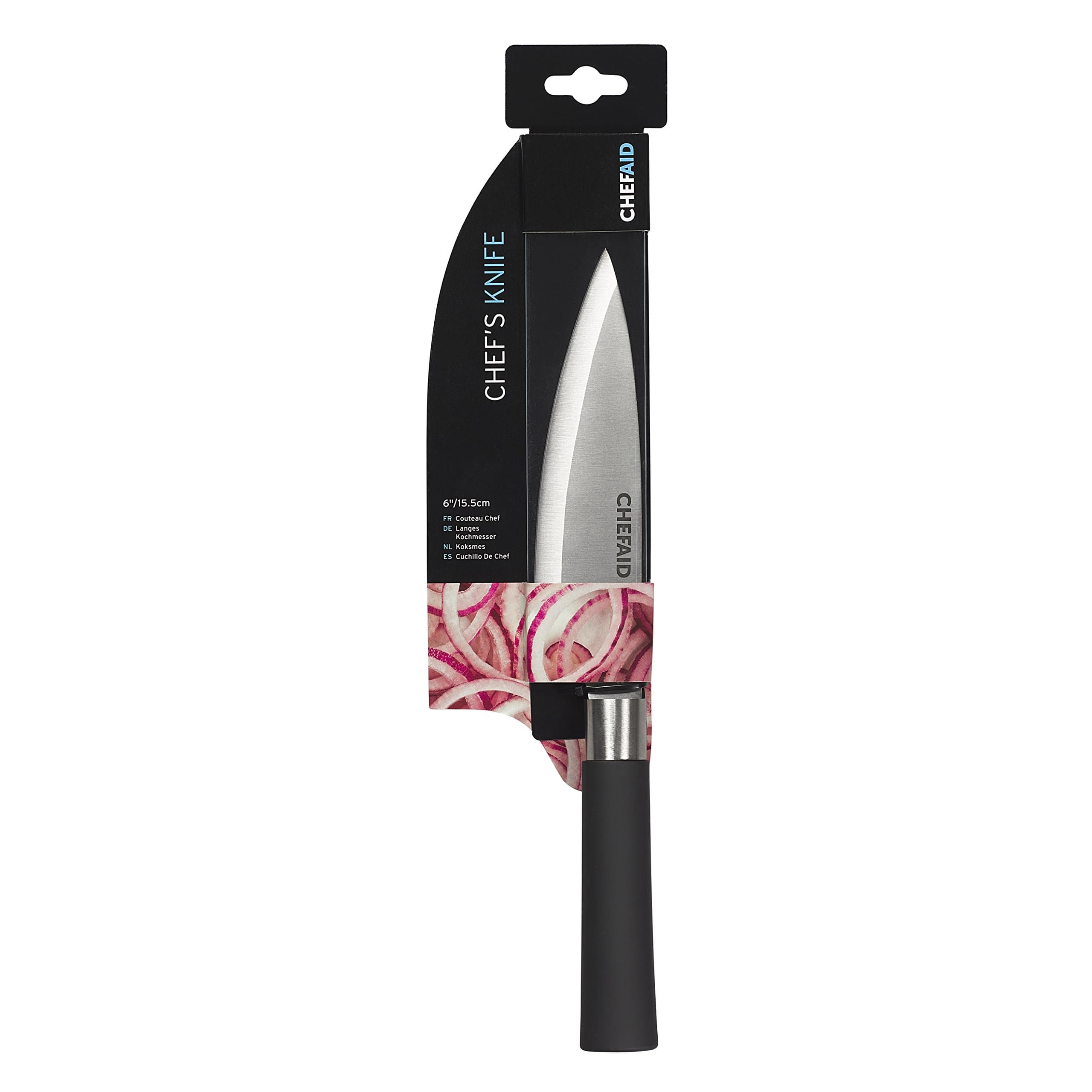 Chef Aid 6 Inch Chefs Knife with Soft Grip Handle
