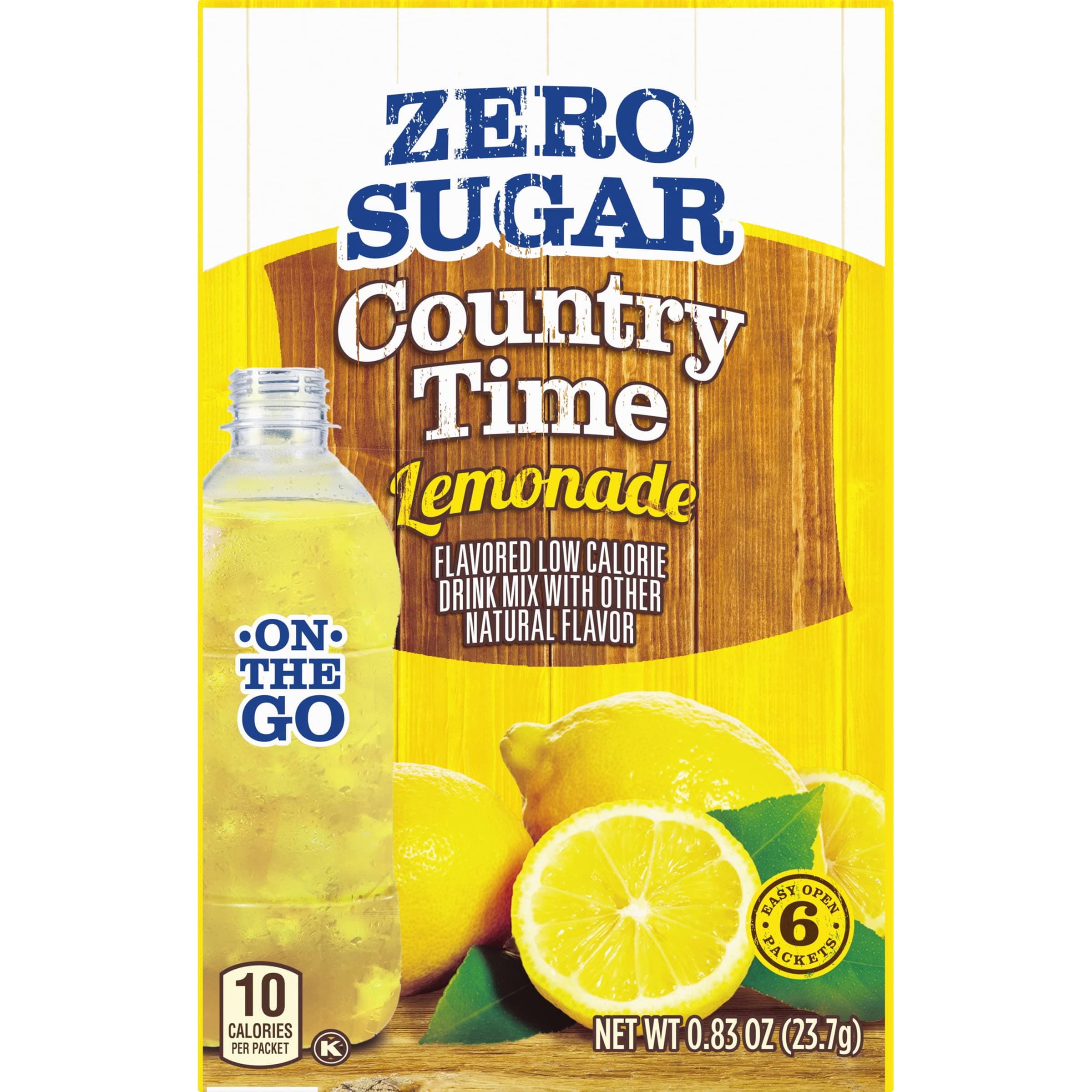 Country Time Lemonade On The Go 6 Sachet Drink Mix 23.7g