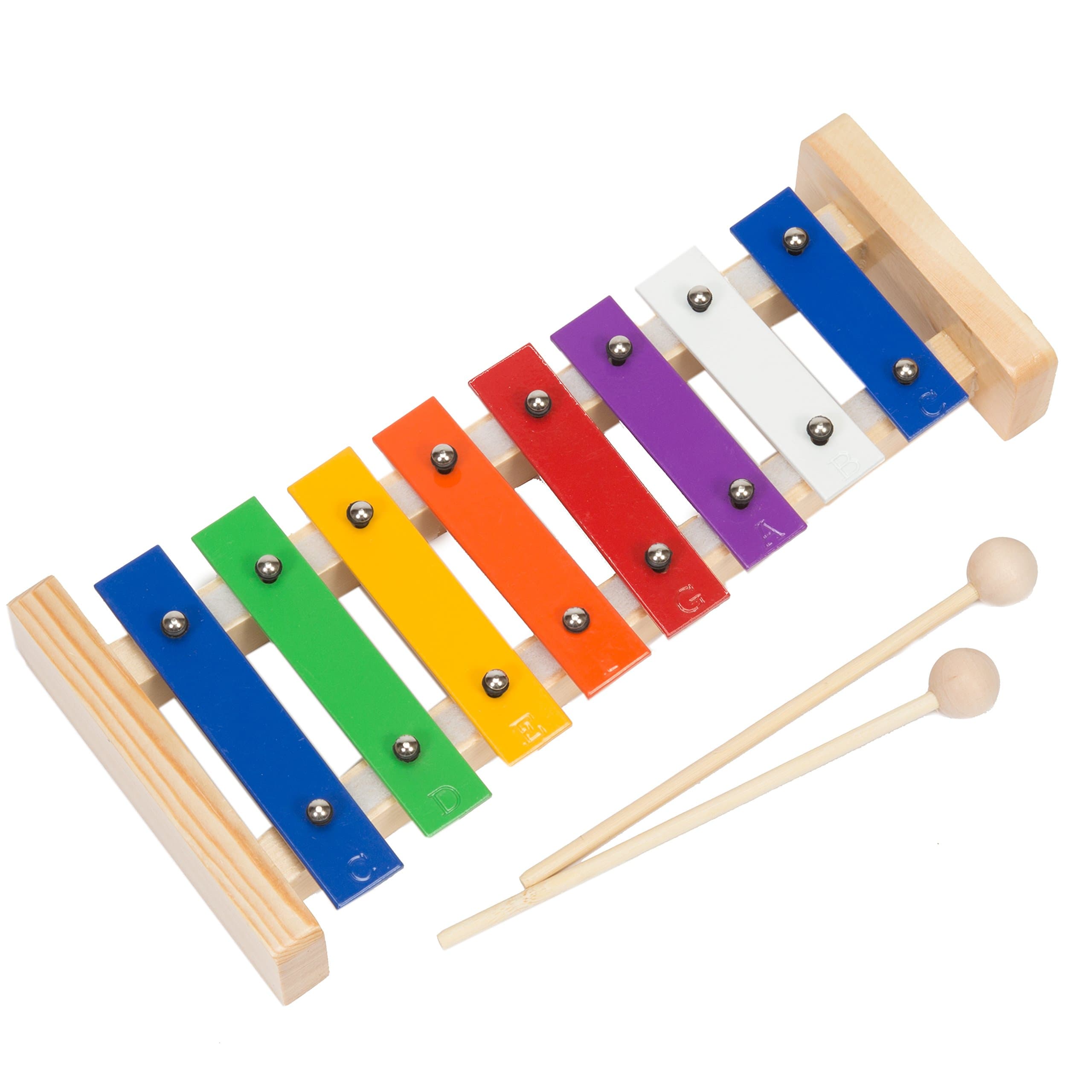 Glockenspiel Xylophone, Tuned Musical Instrument Includes 2 Wooden Mallets and 12 Page Introductory Popular 8 Note Songs Music Pattern Song Book