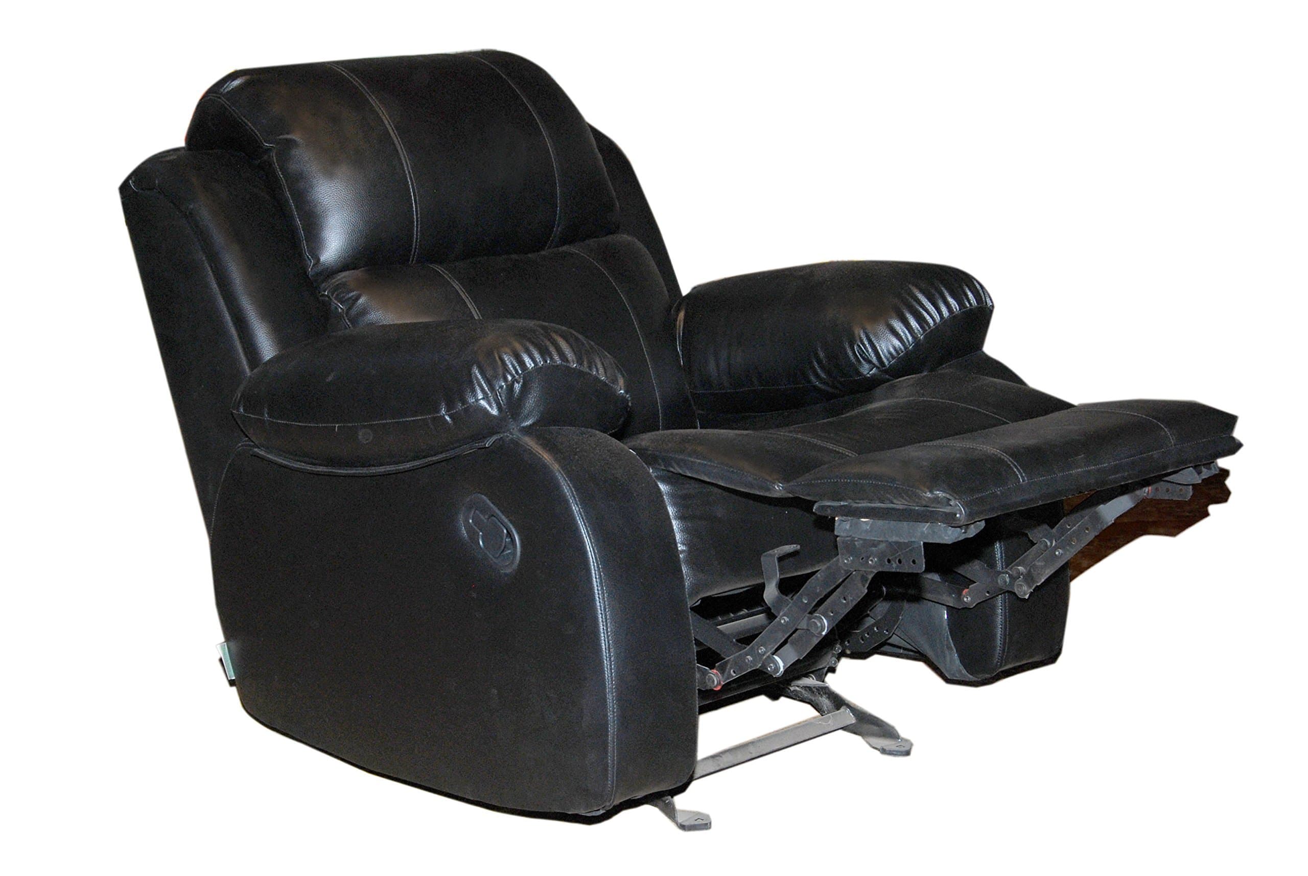 India Style 205 Single Seater Wooden Recliner (Solid Wood, Matt Finish, Black)