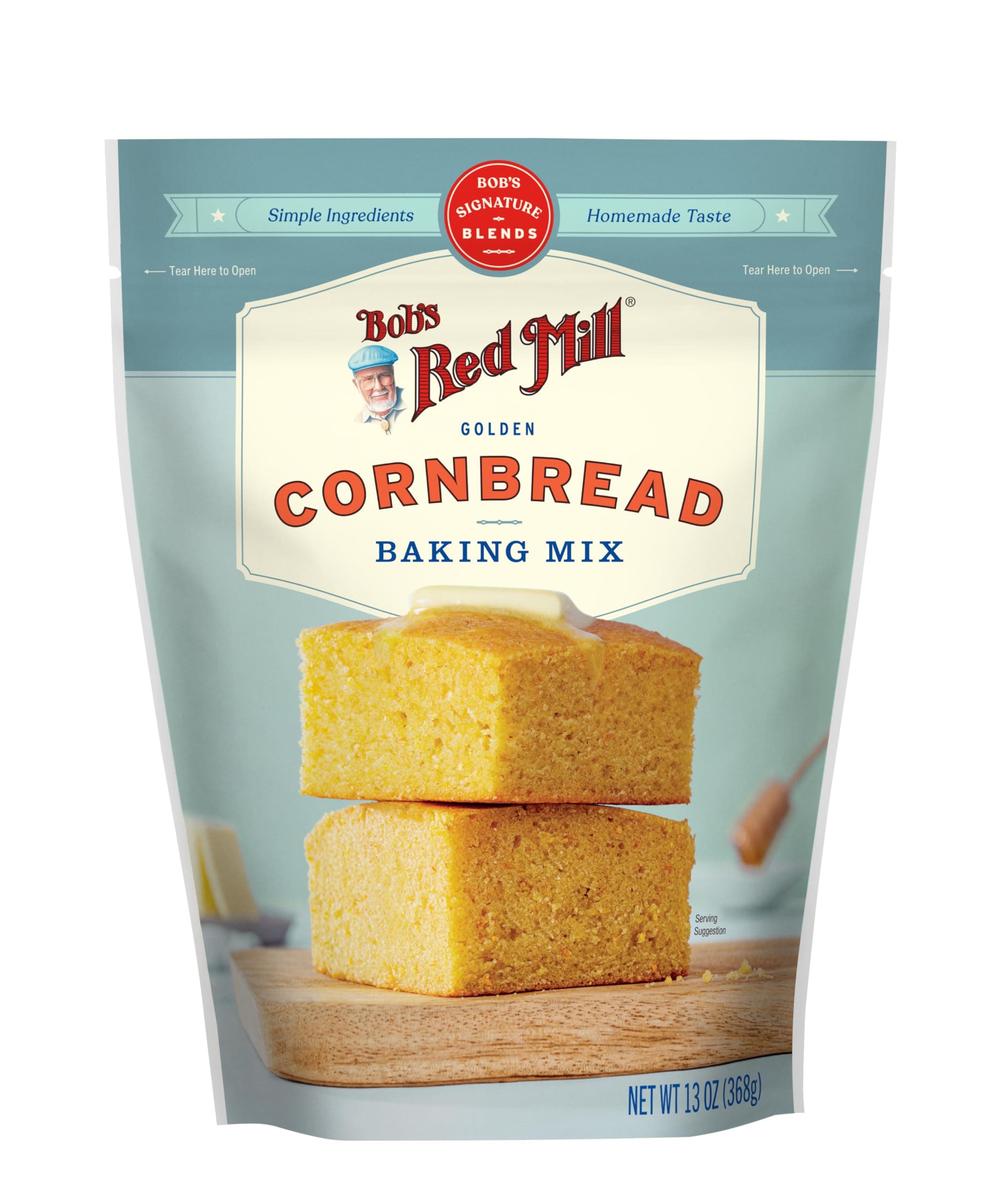 Bob's Red Mill Signature Cornbread Baking Mix, 13oz (Pack of 1) - Simple Clean Ingredients, Homemade Taste, Kosher