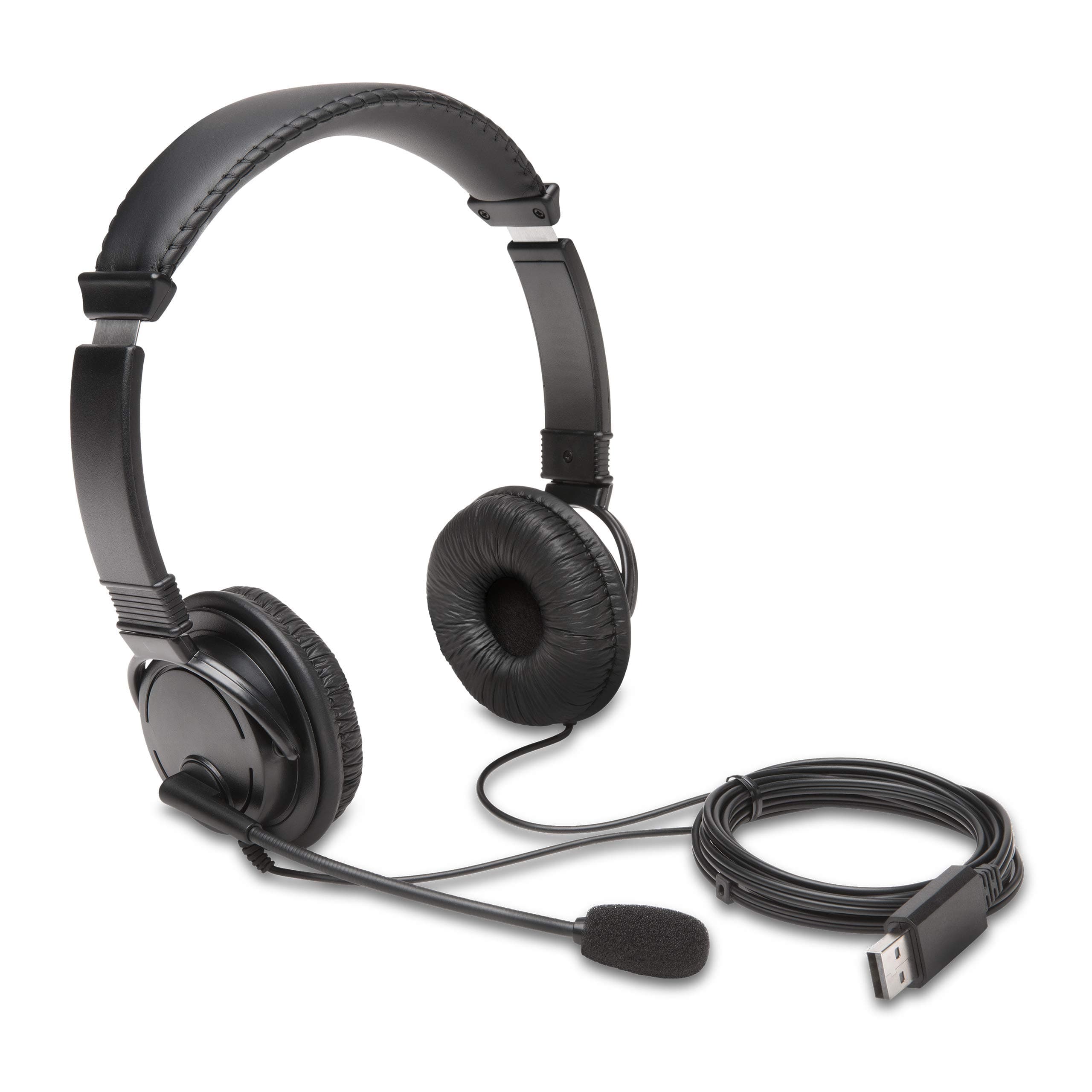 USB Hi-Fi Headphones with Microphone (K97601WW), Black, Wired