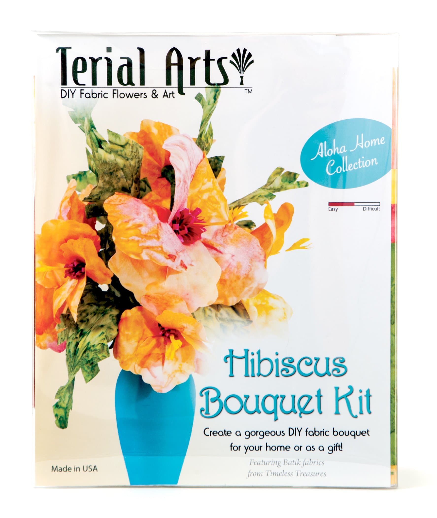 Terial Arts Hibiscus Fabric Flower Bouquet Kit