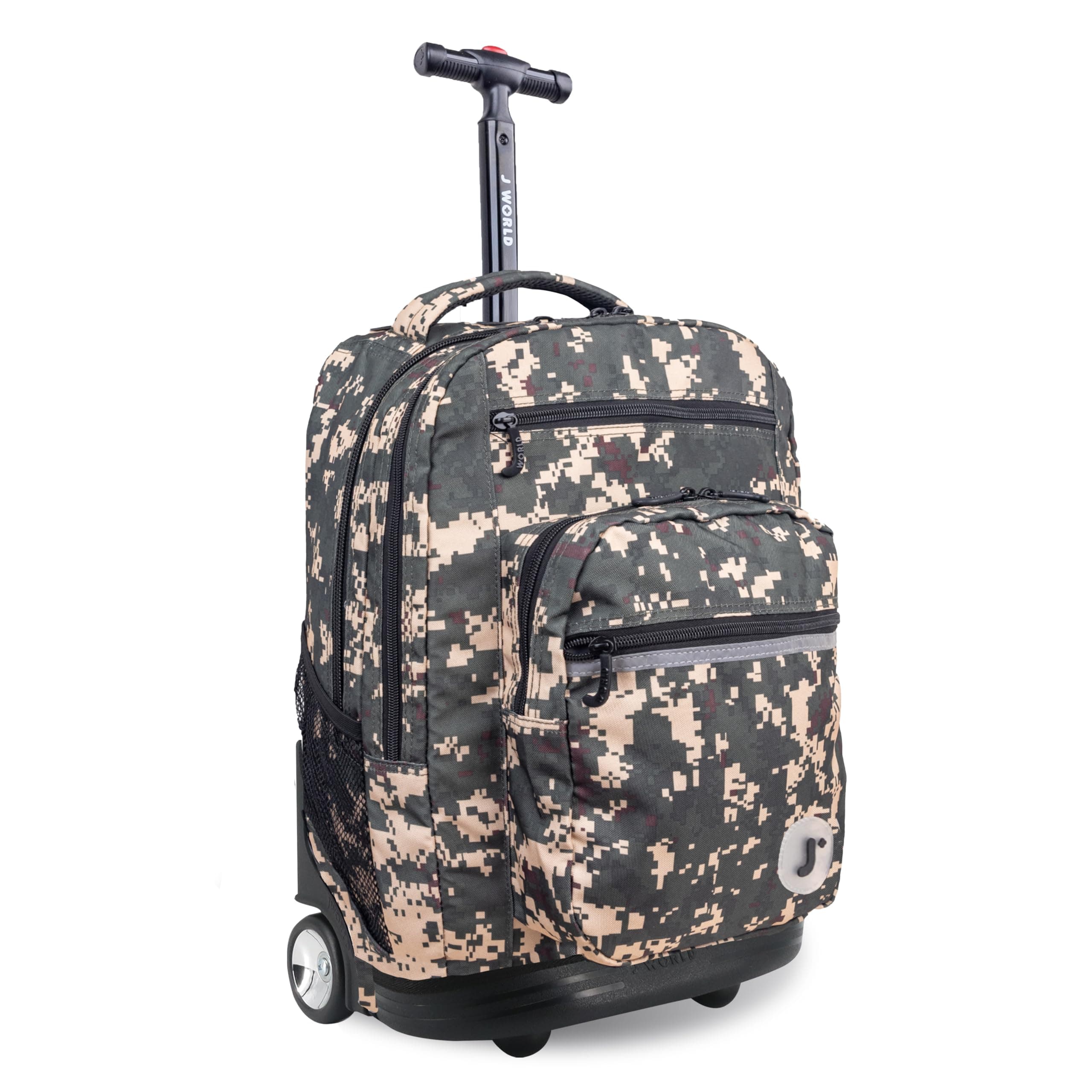 J World New YorkSundance Laptop Rolling Backpack, Green Camo