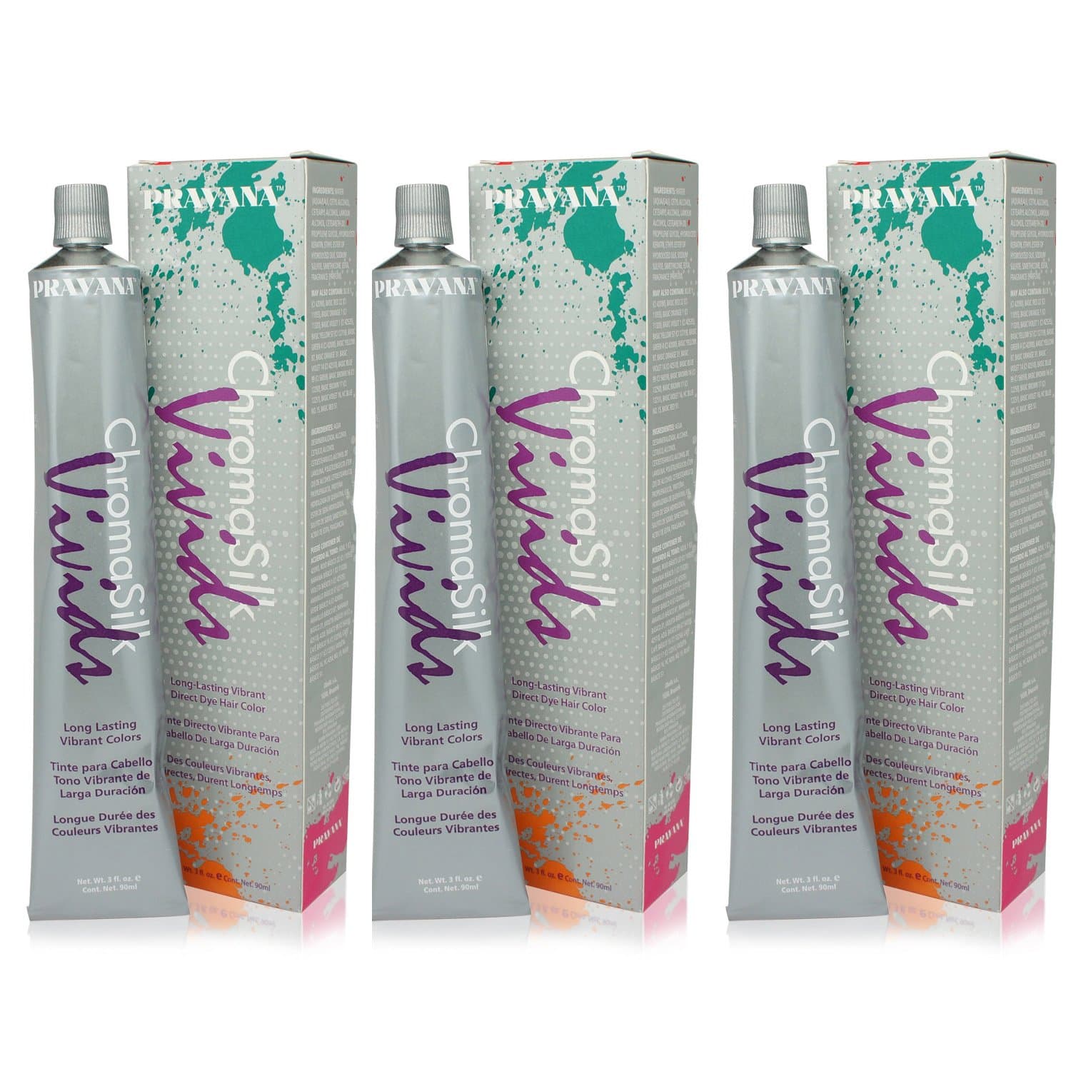Pravana Chroma Silk Creme Hair Color Vivids Blue (3 Pack)