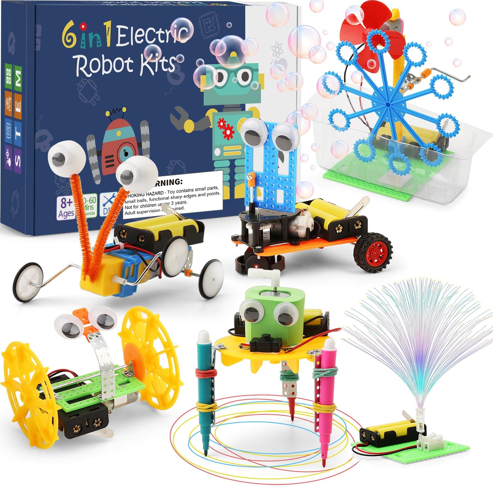 STEM Science Robotics Kit, Experiments Projects Activities for Kids 6-8 8-12, Build Robot Crafts for Boys Toys, DIY Electronic Engineering Building Kits for Girls Age 8 + Year Old Gifts