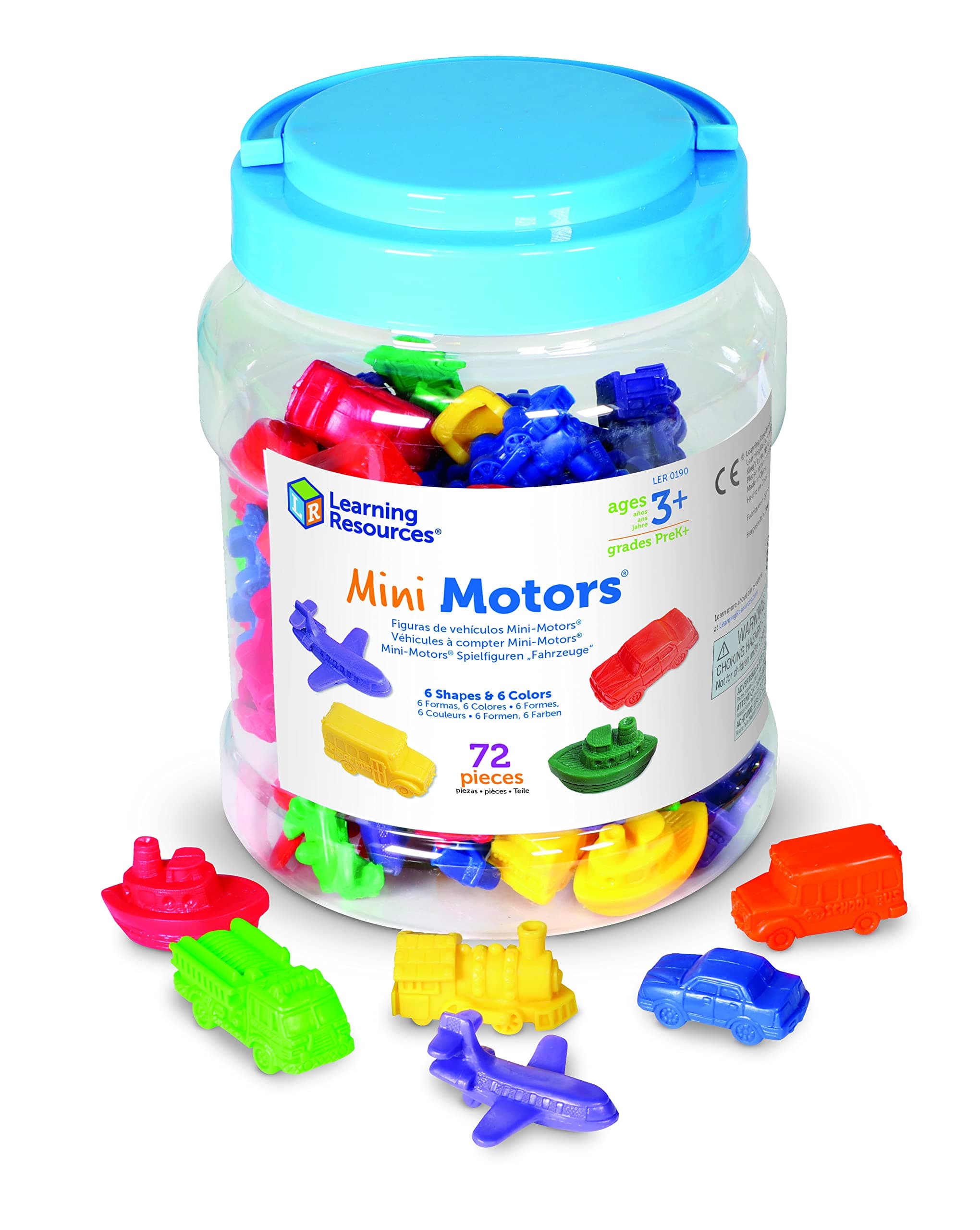 Learning Resources Mini Motors Counting And Sorting Set, Piece Of 72