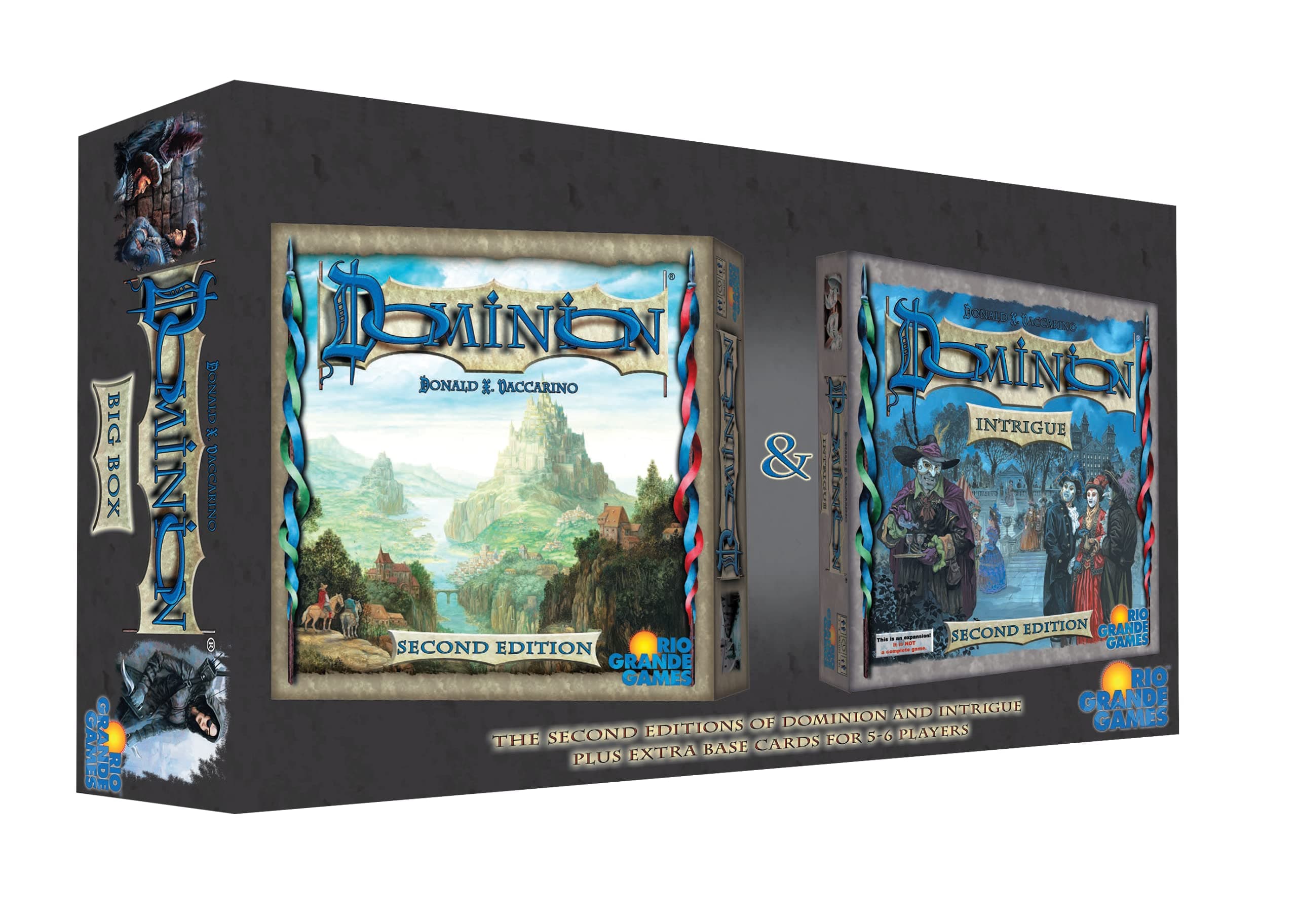Rio Grande Games | Dominion Big Box 2nd Edition | Board Game | Ages 13+ | 2 to 6 Players | 30 Minutes Playing Time, Blue and Gold