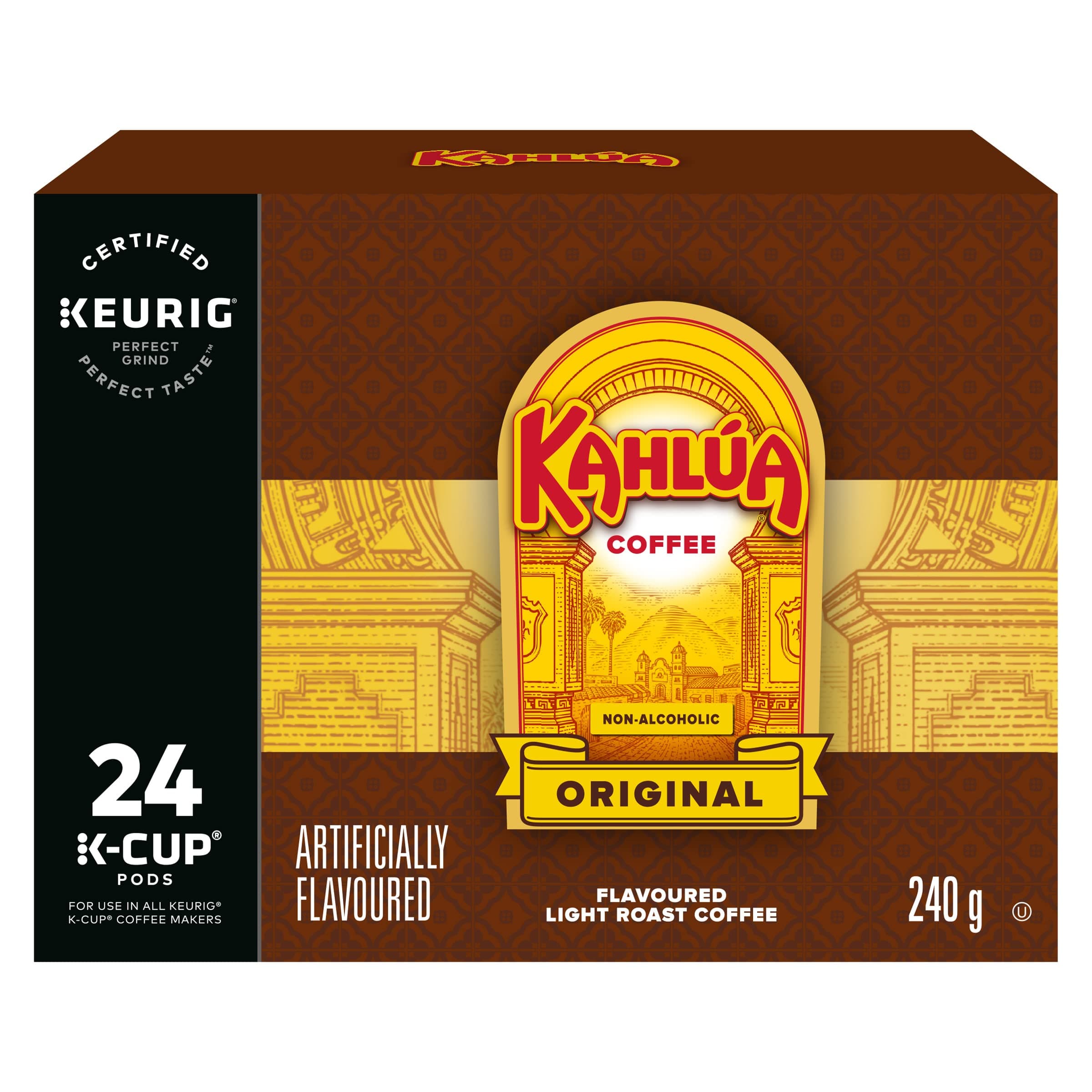Kahlua Original, Single Serve Coffee K-Cup Pod, Light Roast, 24