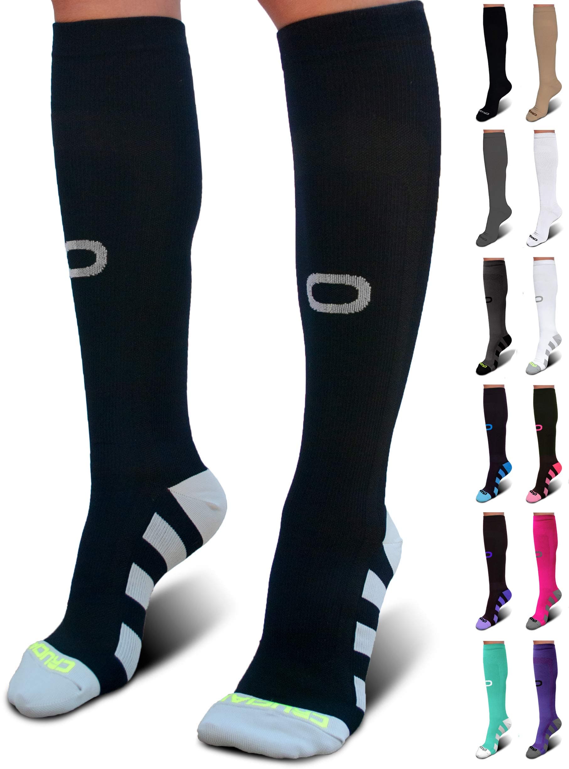 Crucial CompressionSocks for Men & Women (20-30mmHg) Running, Athletic, Travel