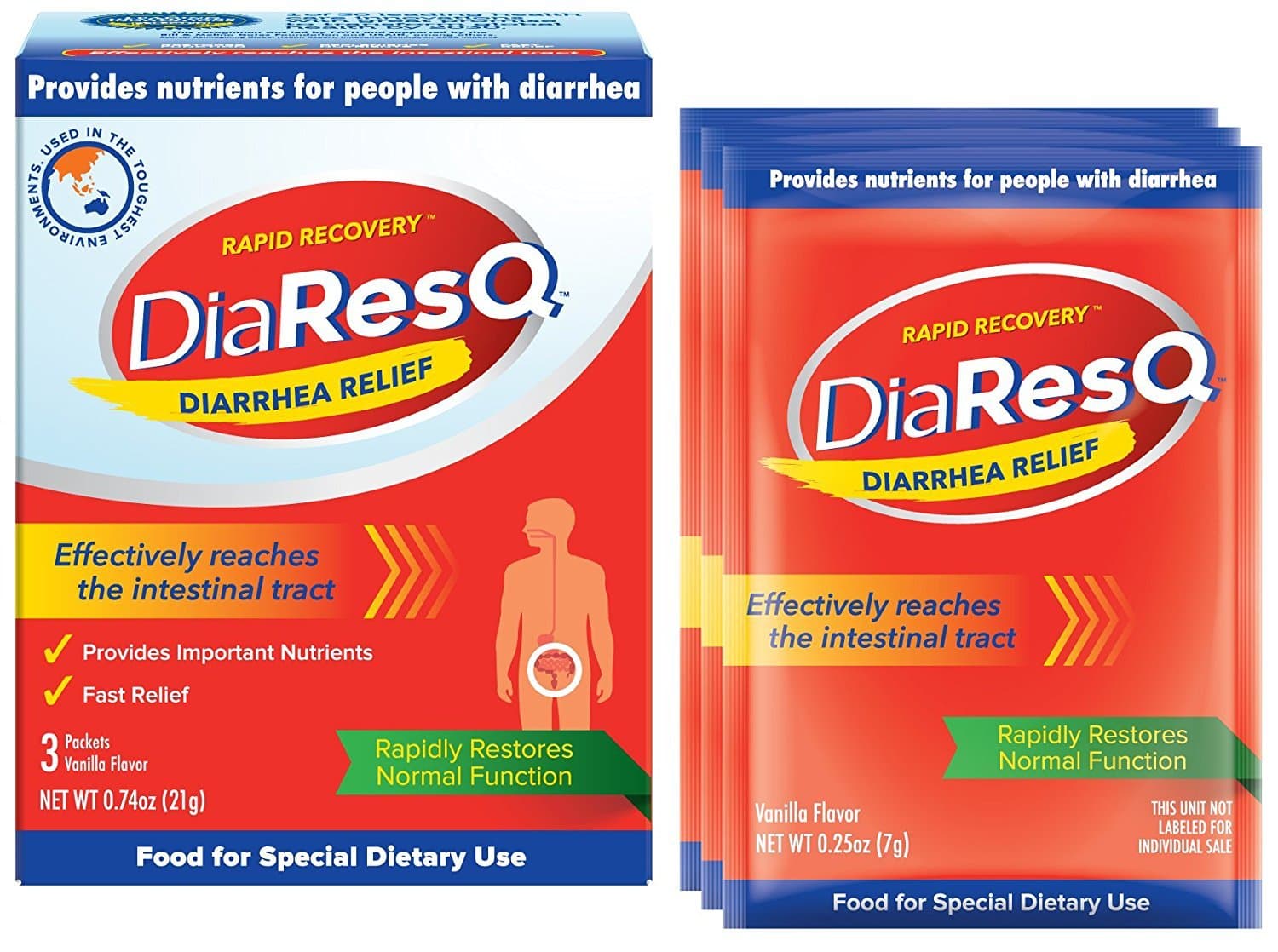 DiaResQ Rapid Recovery Diarrhea Relief - 3 Count (Pack of 2)