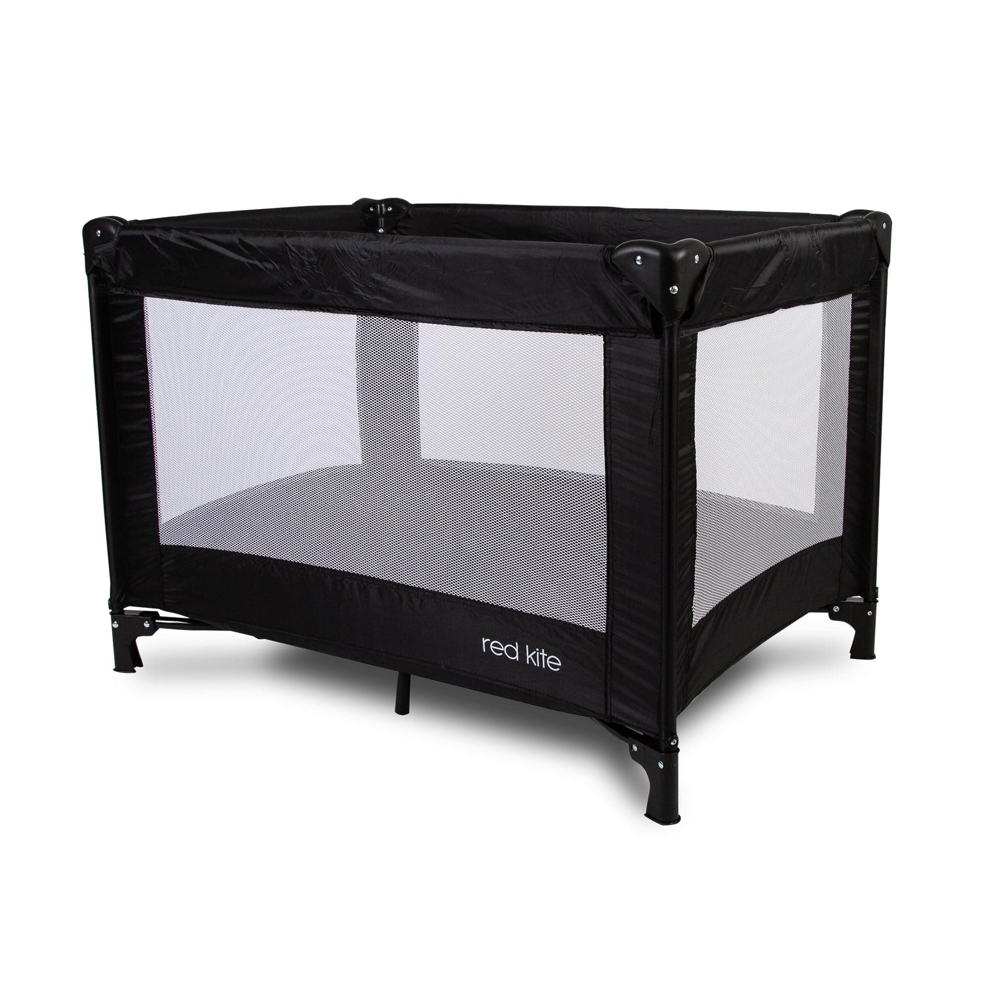 Red Kite Black Sleep Tight Travel Cot, Black
