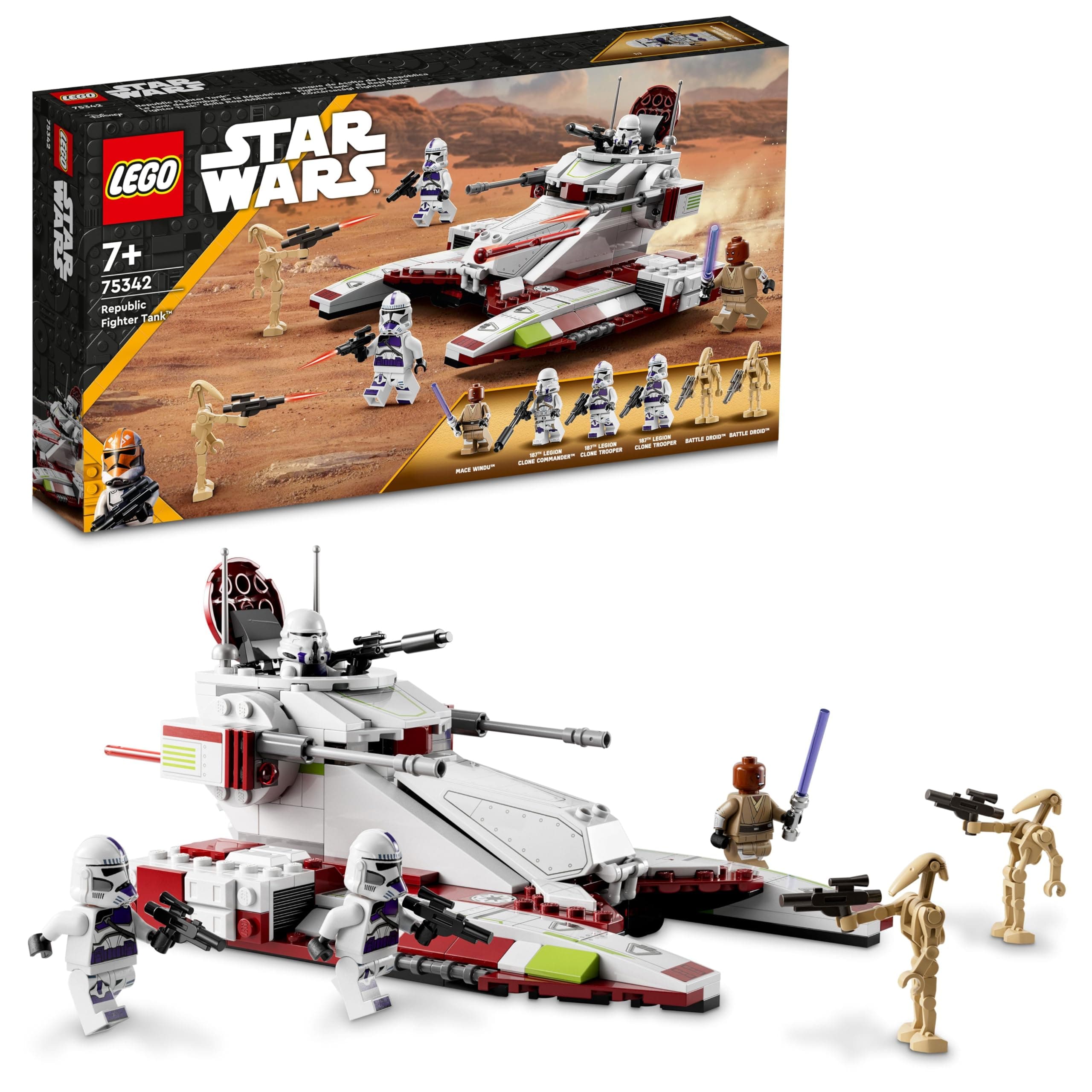 LEGO Star Wars Republic Fighter Tank 75342 Building Kit (262 Pieces)