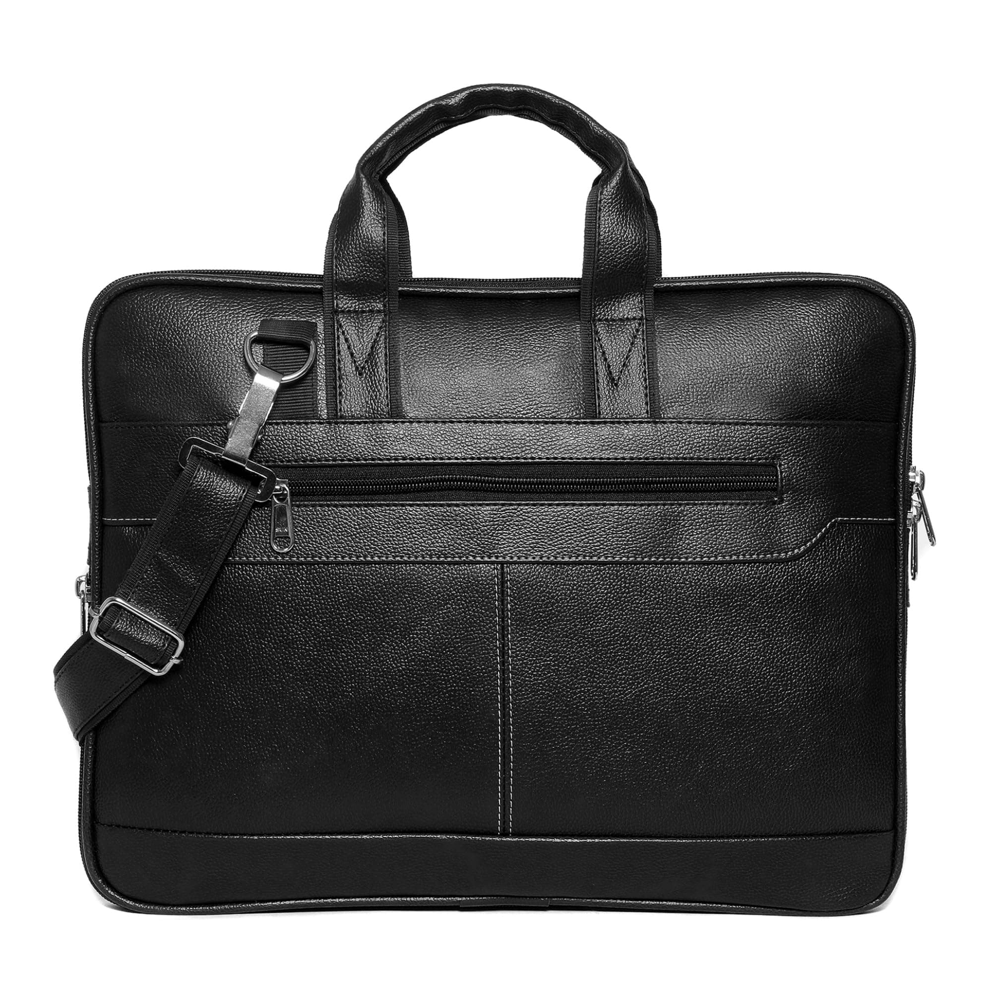 Bagneeds Men's Black Synthetic Leather Briefcase Best Laptop Messenger Bag Satchel for Men