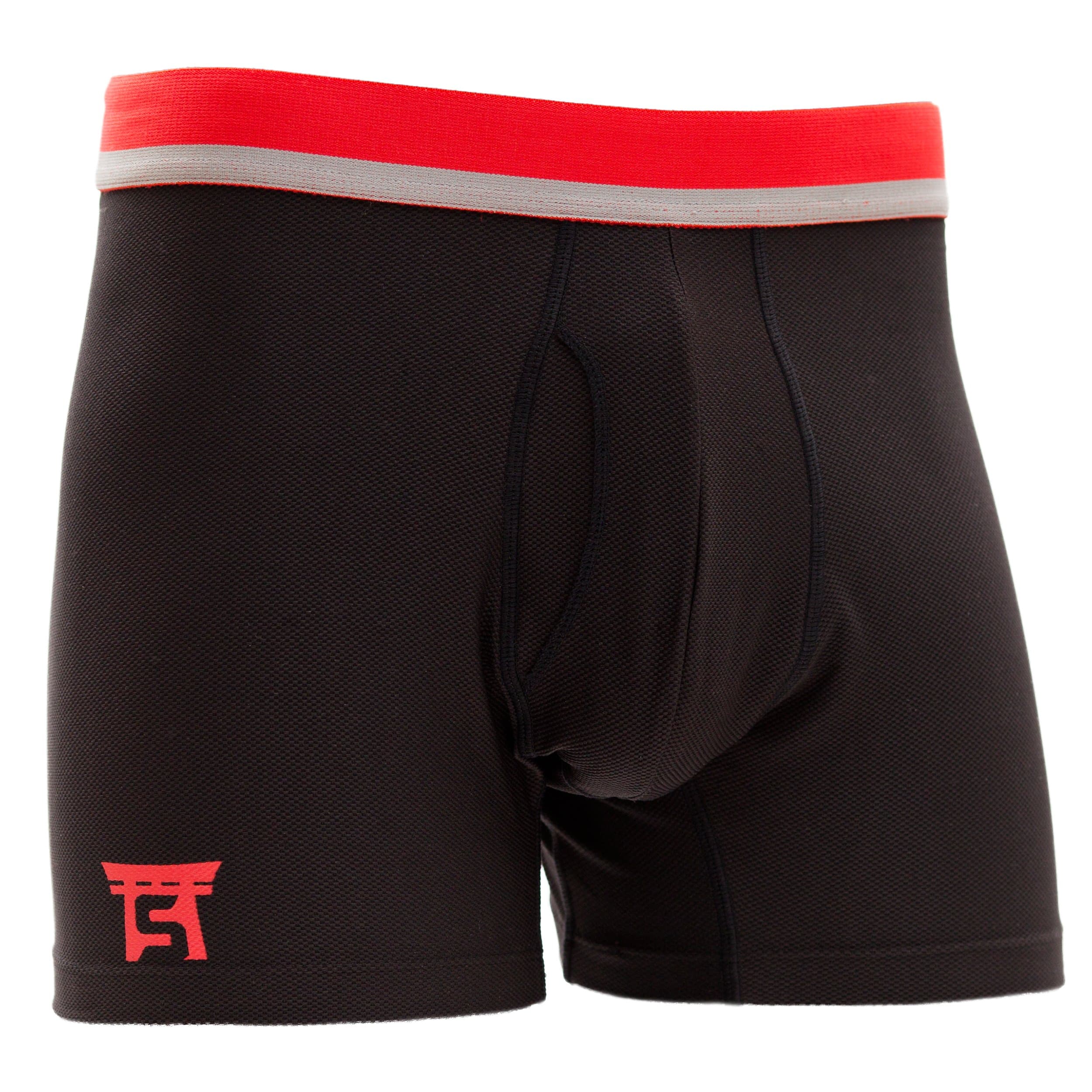 Men's Boxer-Briefs Medium Red/Black