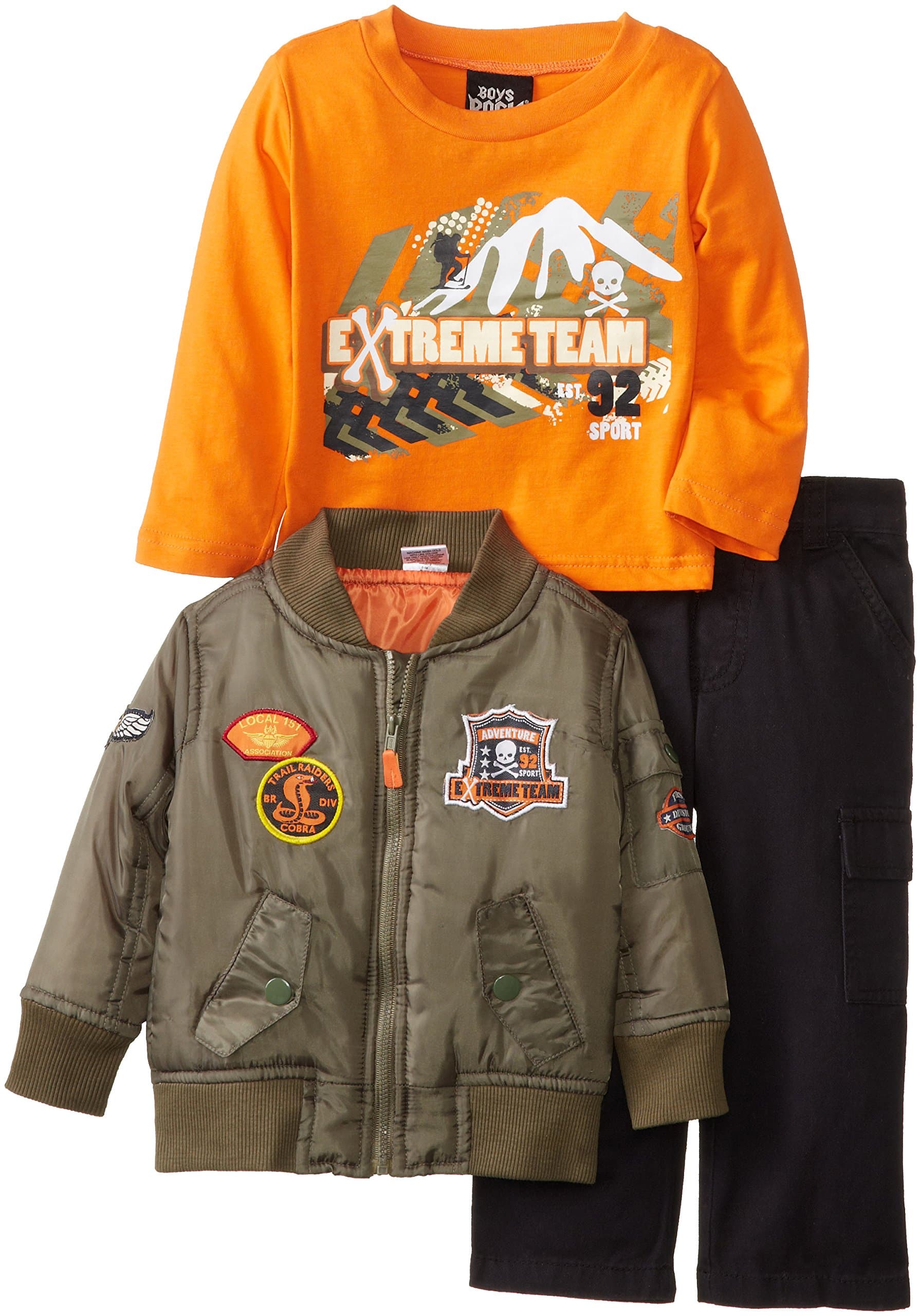 Boys' Rock Baby Boys' 3Piece Jacket Set Extreme Team